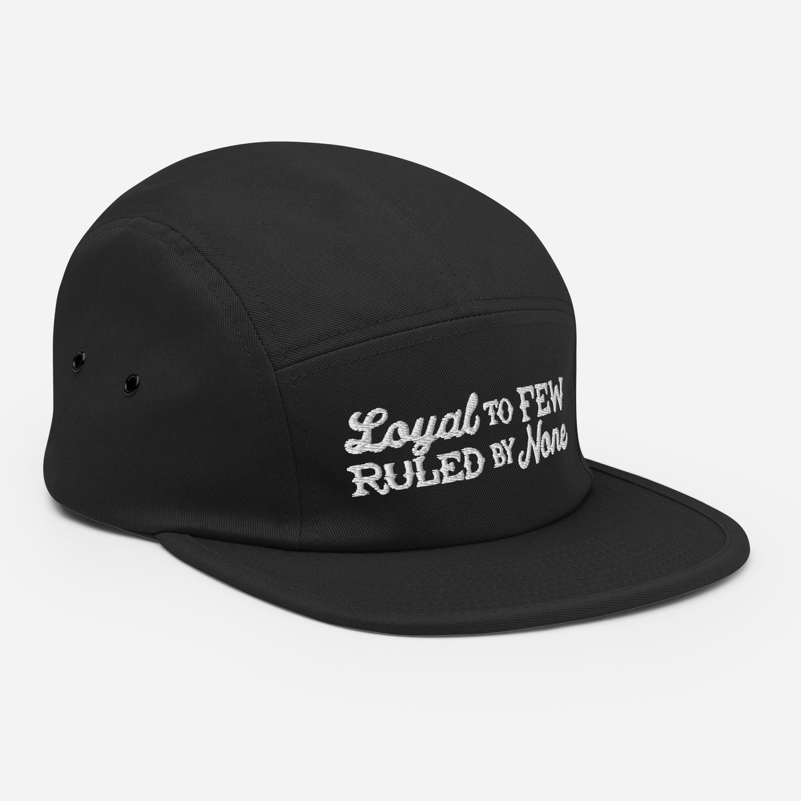 Loyal to Few Ruled By None Five Panel Camper Cap