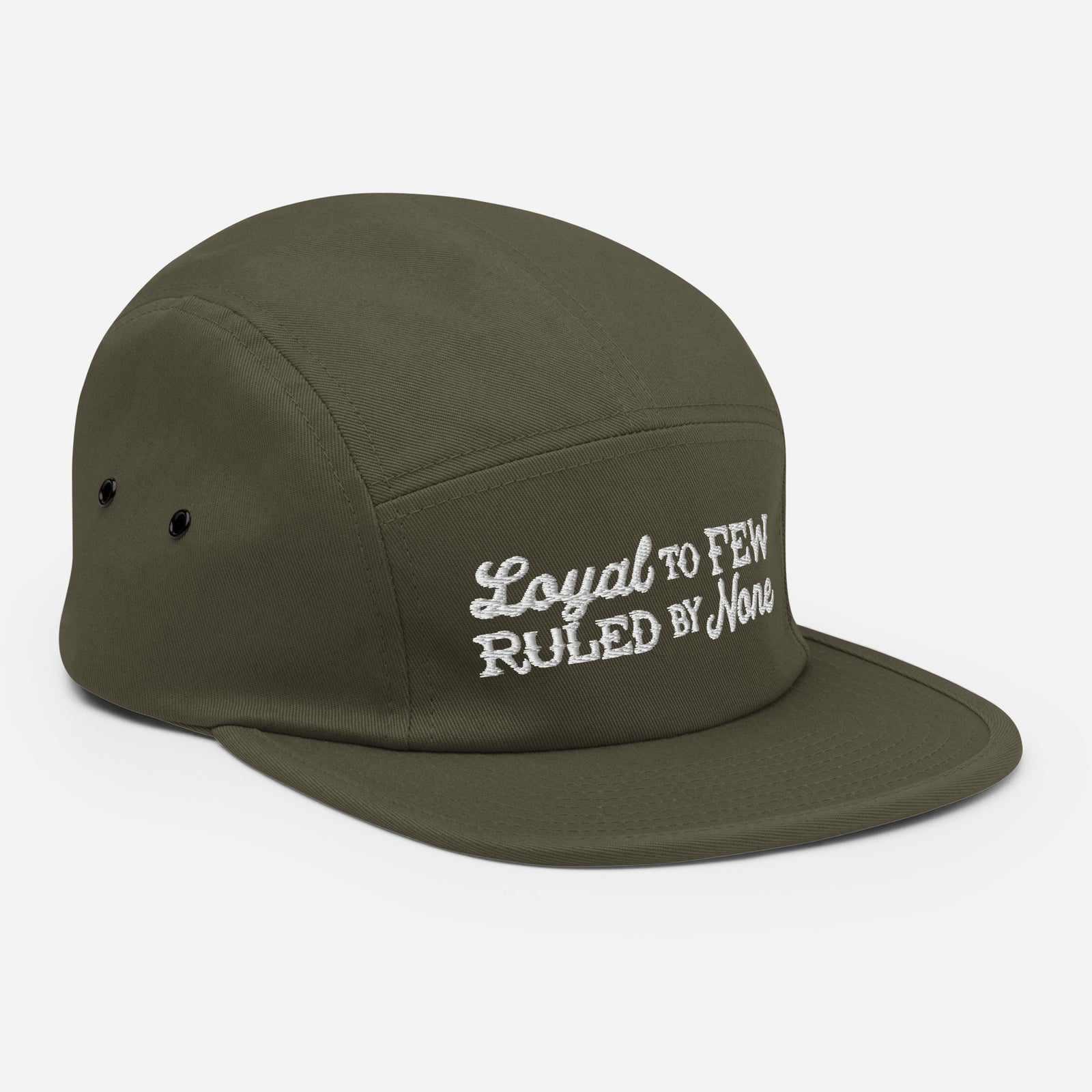 Loyal to Few Ruled By None Five Panel Camper Cap