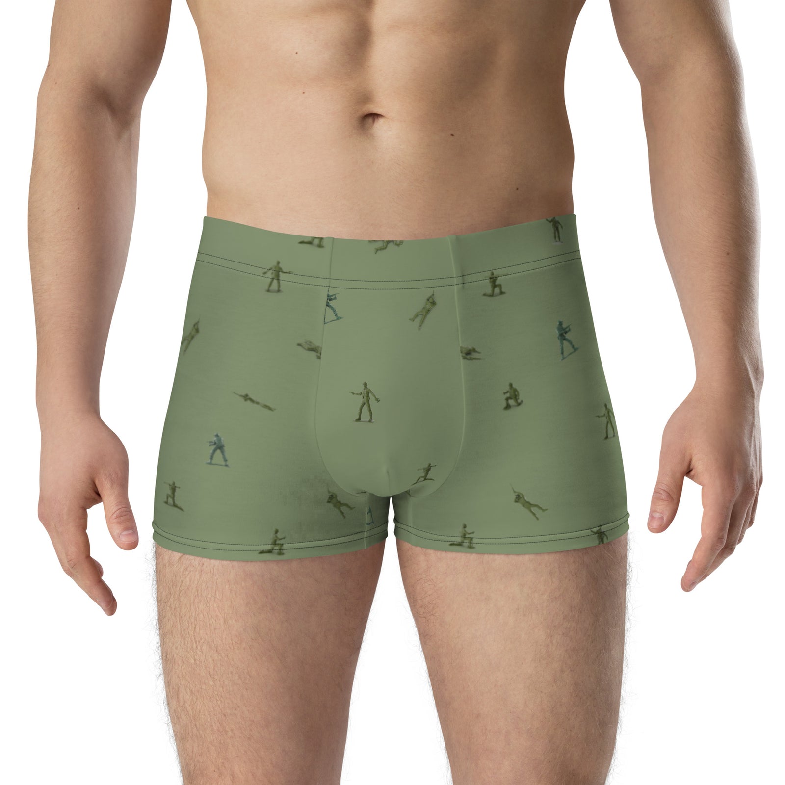 Little Green Army Men Pattern Boxer Briefs