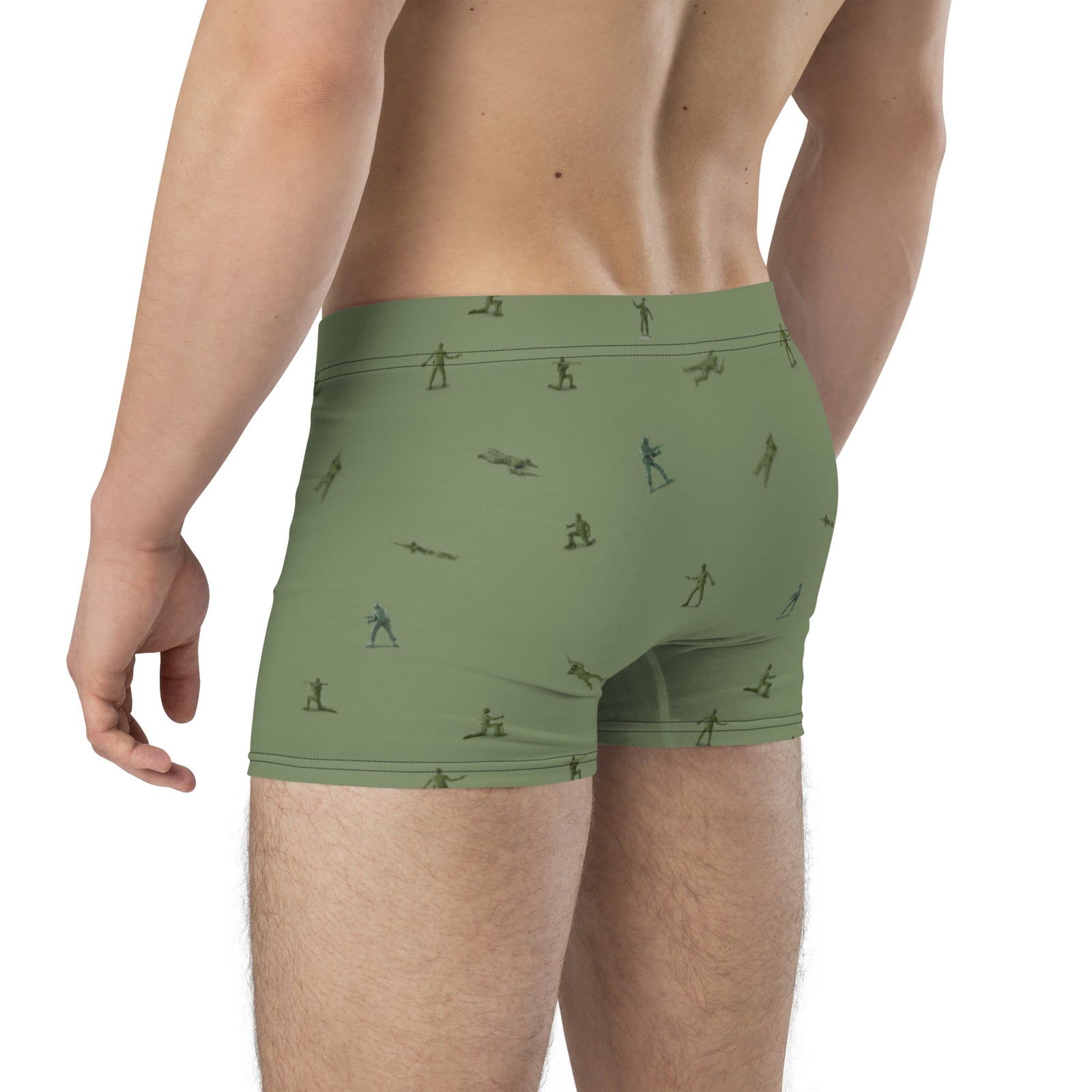 Little Green Army Men Pattern Boxer Briefs