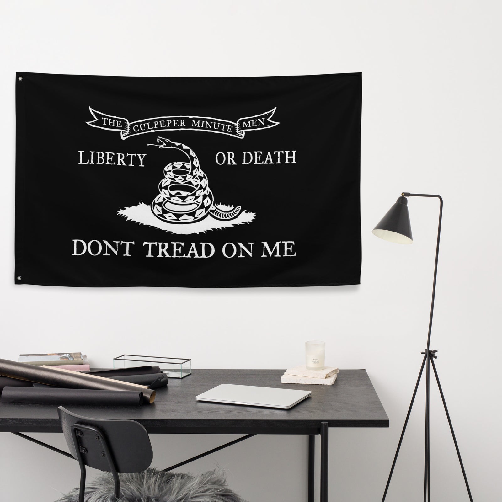 Culpeper Don't Tread on Me Black Wall Flag
