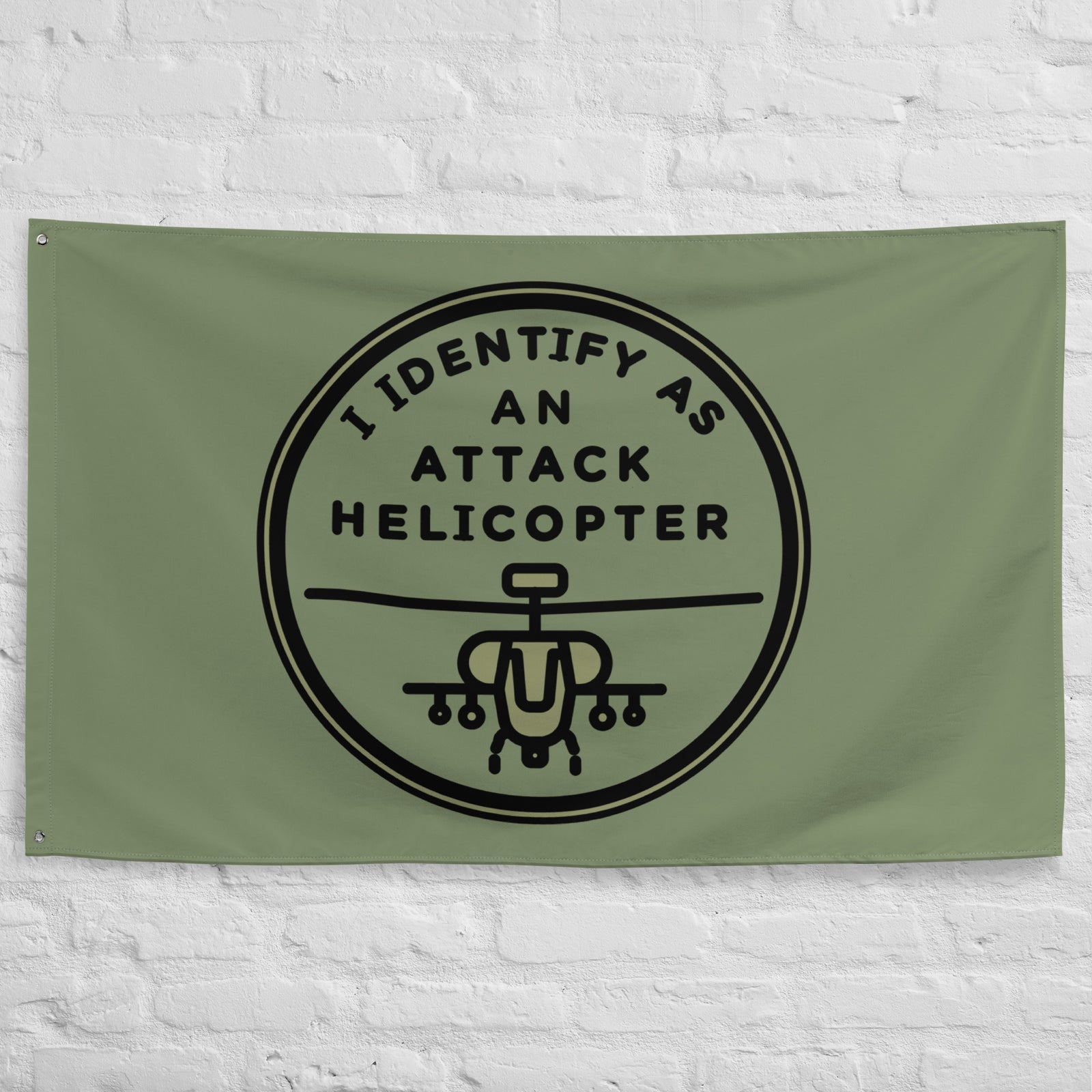 I Identify as an Attack Helicopter Flag