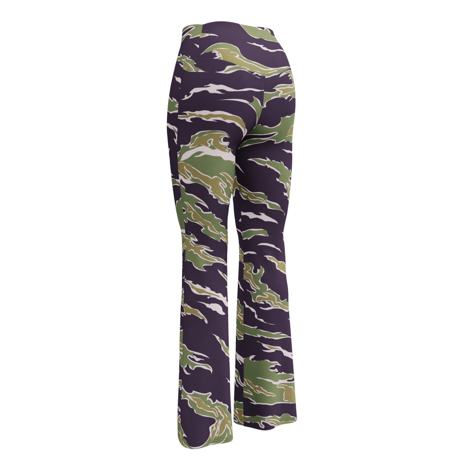 Jungle Tiger Stripe Camouflage Flare leggings