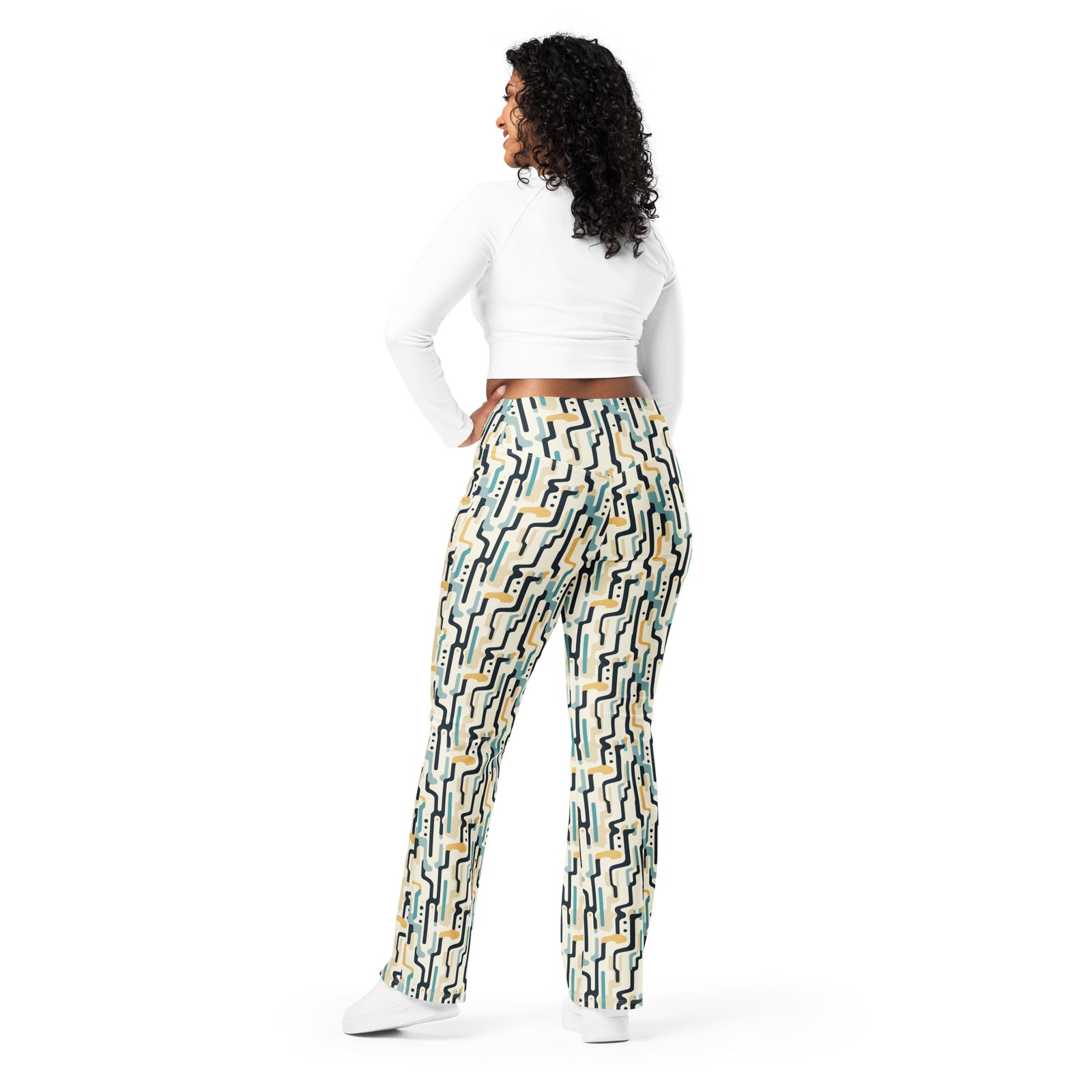 Midcentury Doodle Flare Leggings