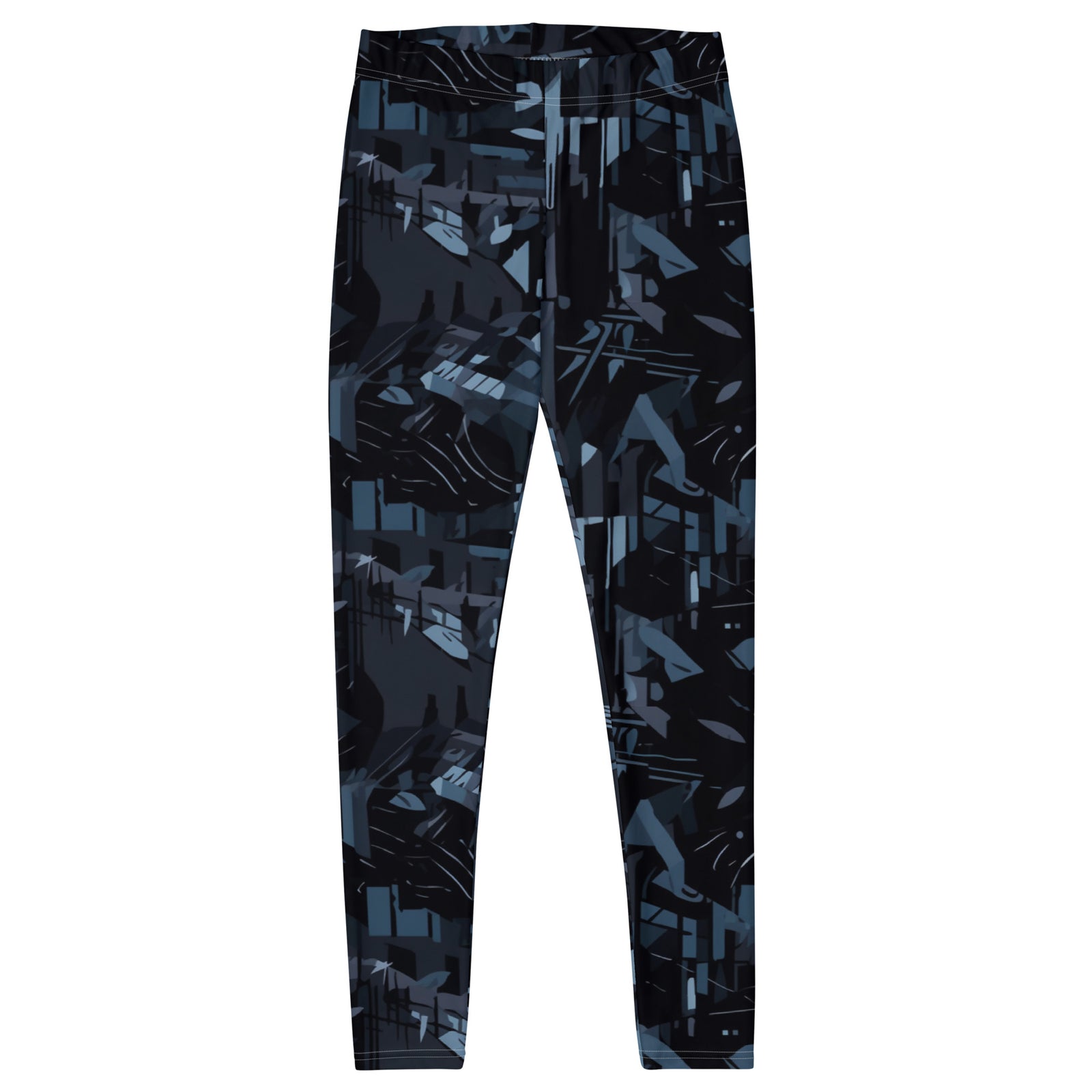 Blue Fractal CyberCamo Leggings