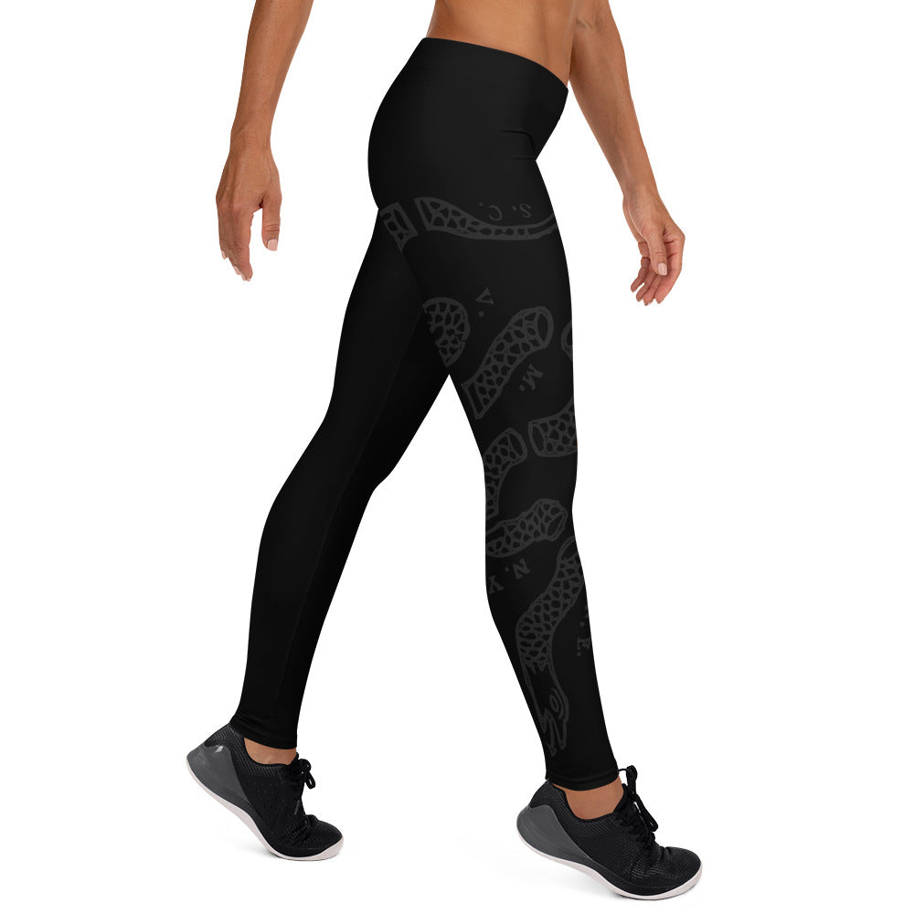 Join or Die Muted Black Leggings - Liberty Maniacs
