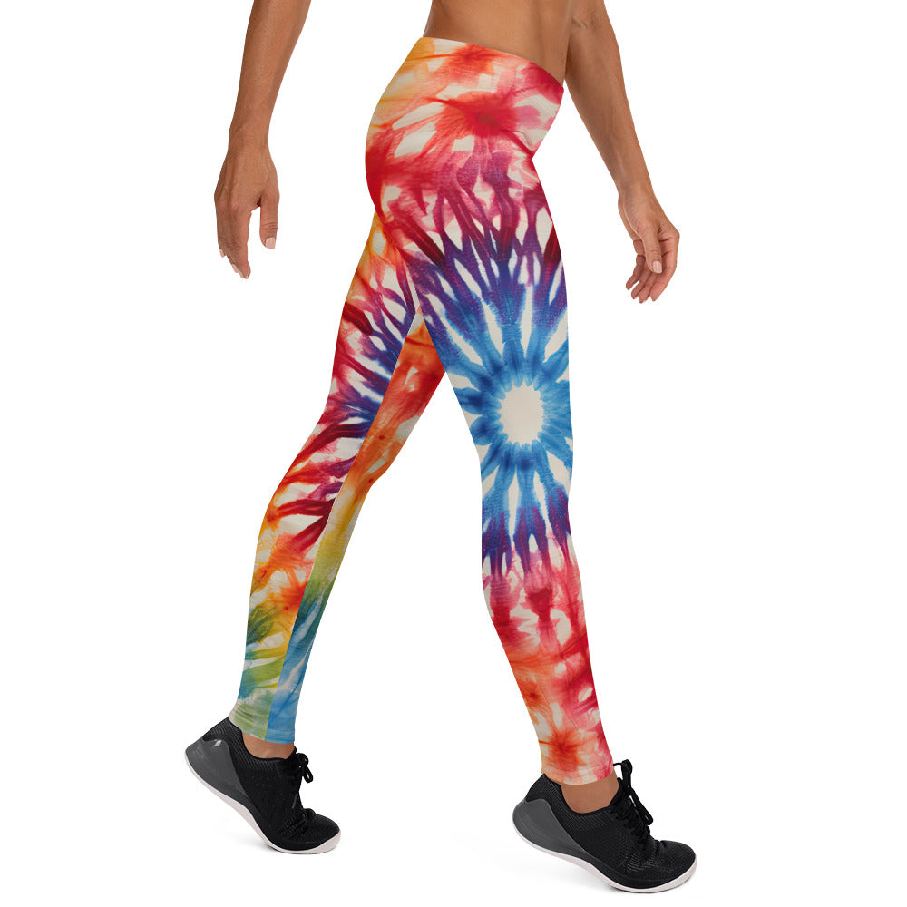 Electric Rainbow Tie Dye Leggings