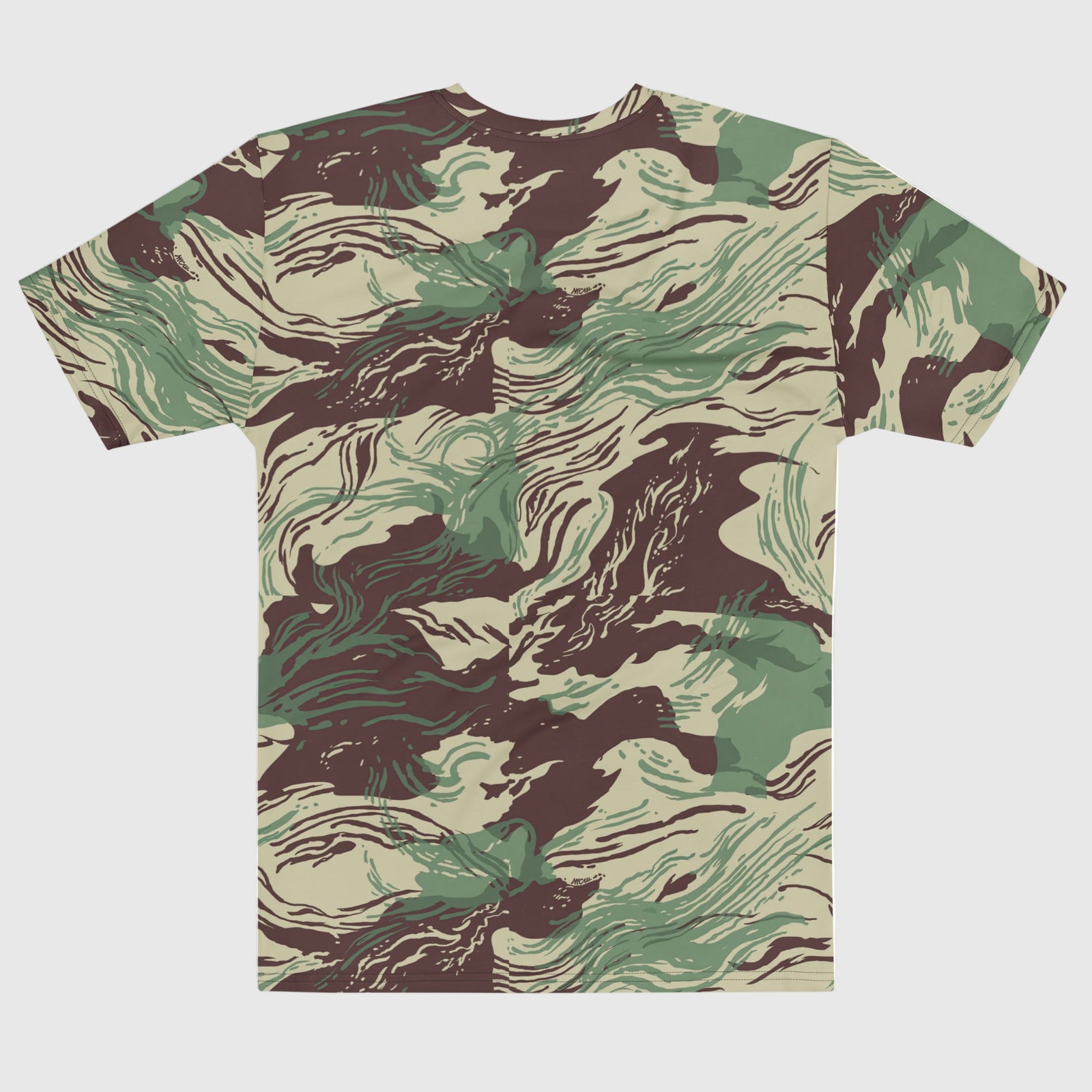 Rhodesian Brushstroke Camouflage-patterned t-shirt on a white background