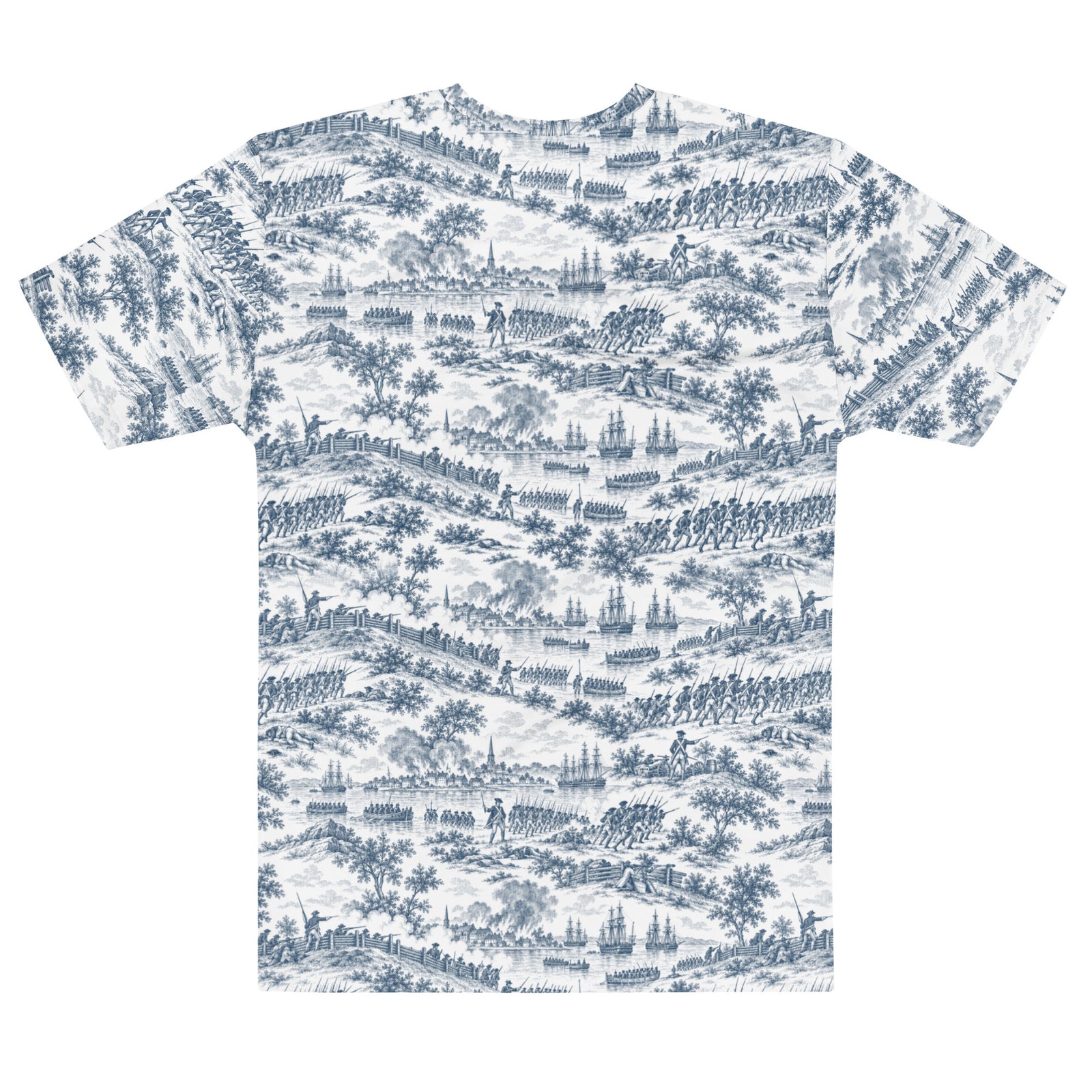 Back product view showing the full Battle of Bunker Hill historical pattern