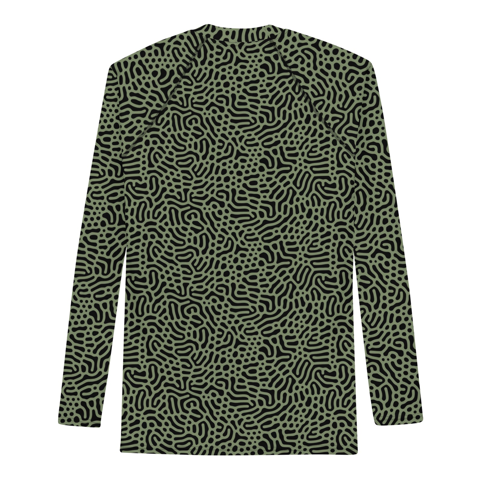 Maze Coral Military Green Men's Rash Guard