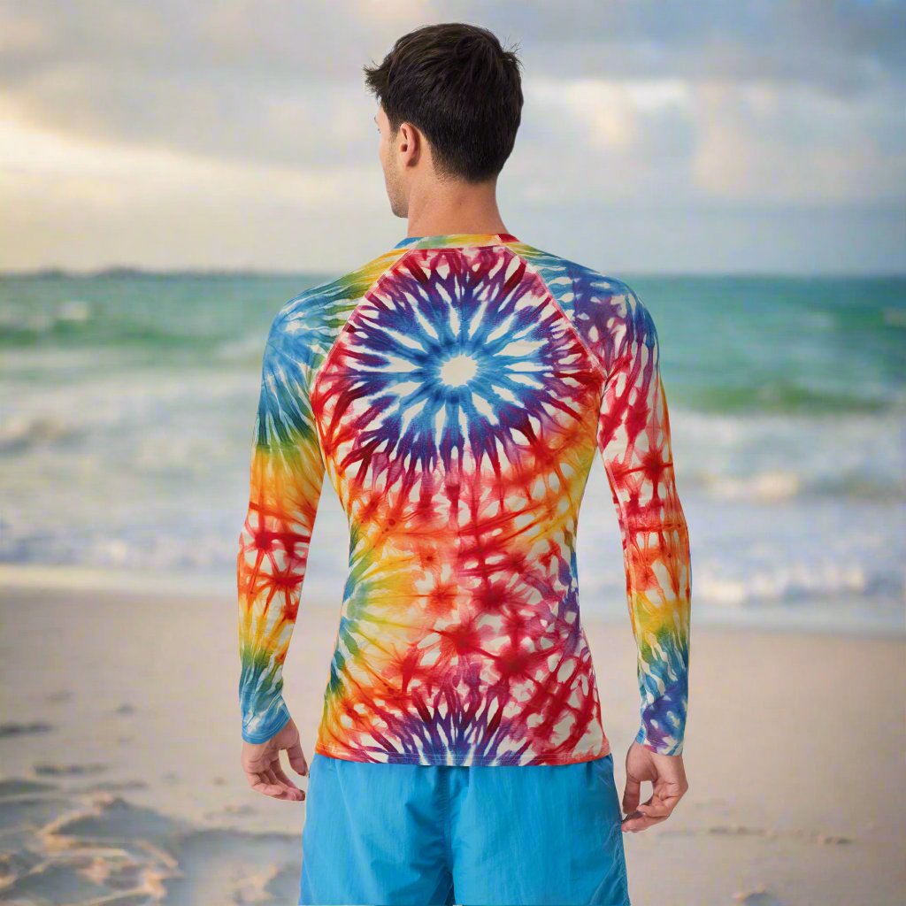 Cosmic Charlie Tie Dye Men's Rash Guard