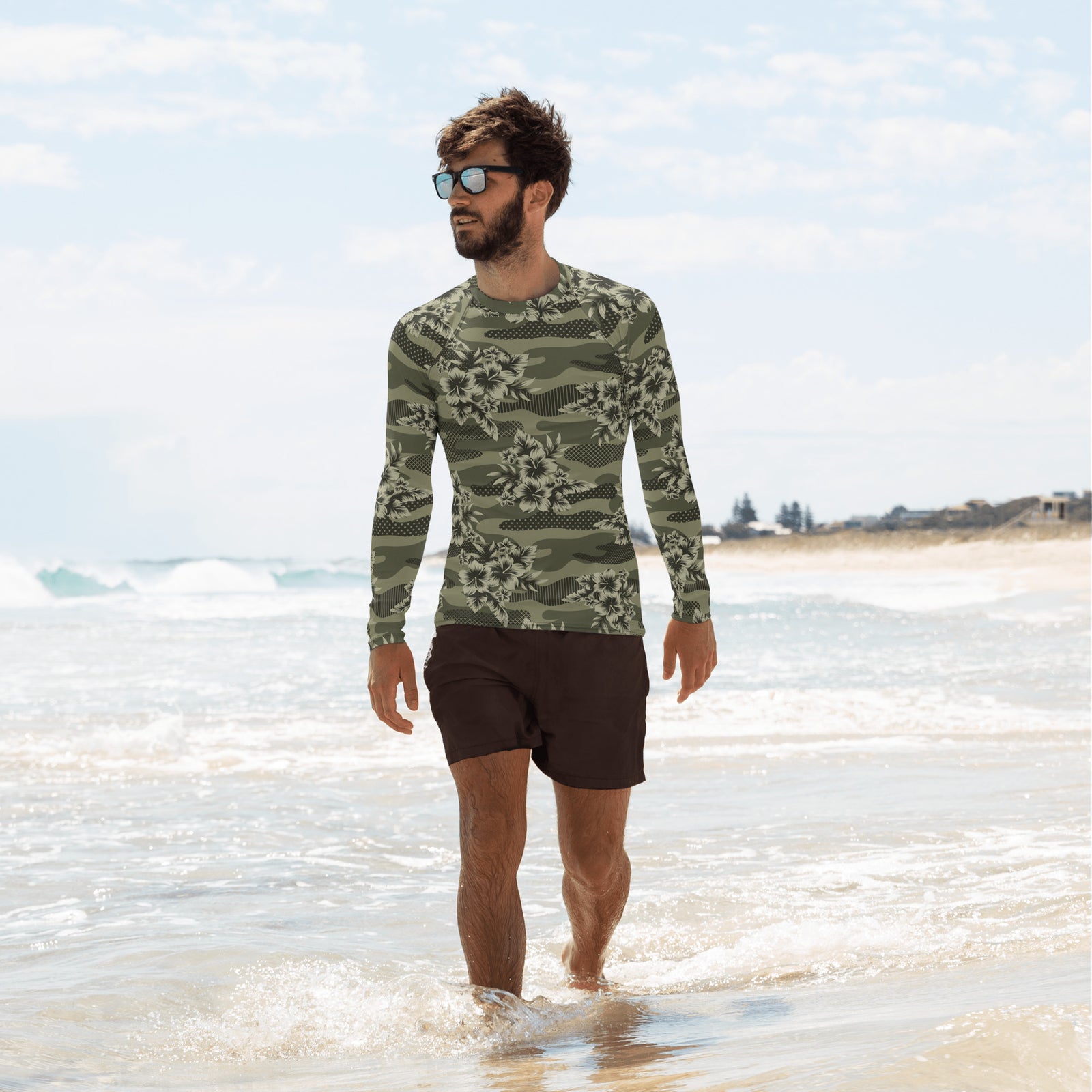 Hawaiian Camo Men's Rash Guard