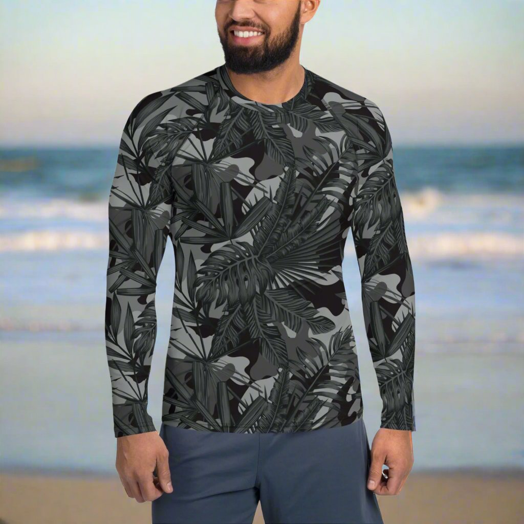 Tropicamo Commando Hawaiian Night Ops Men's Rash Guard