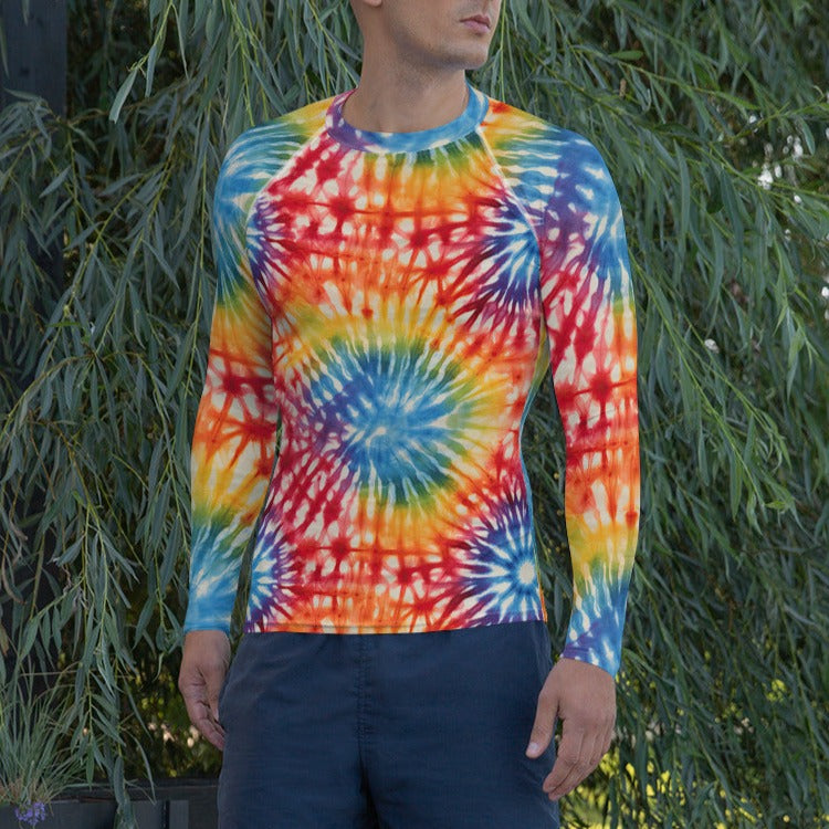 Cosmic Charlie Tie Dye Men's Rash Guard