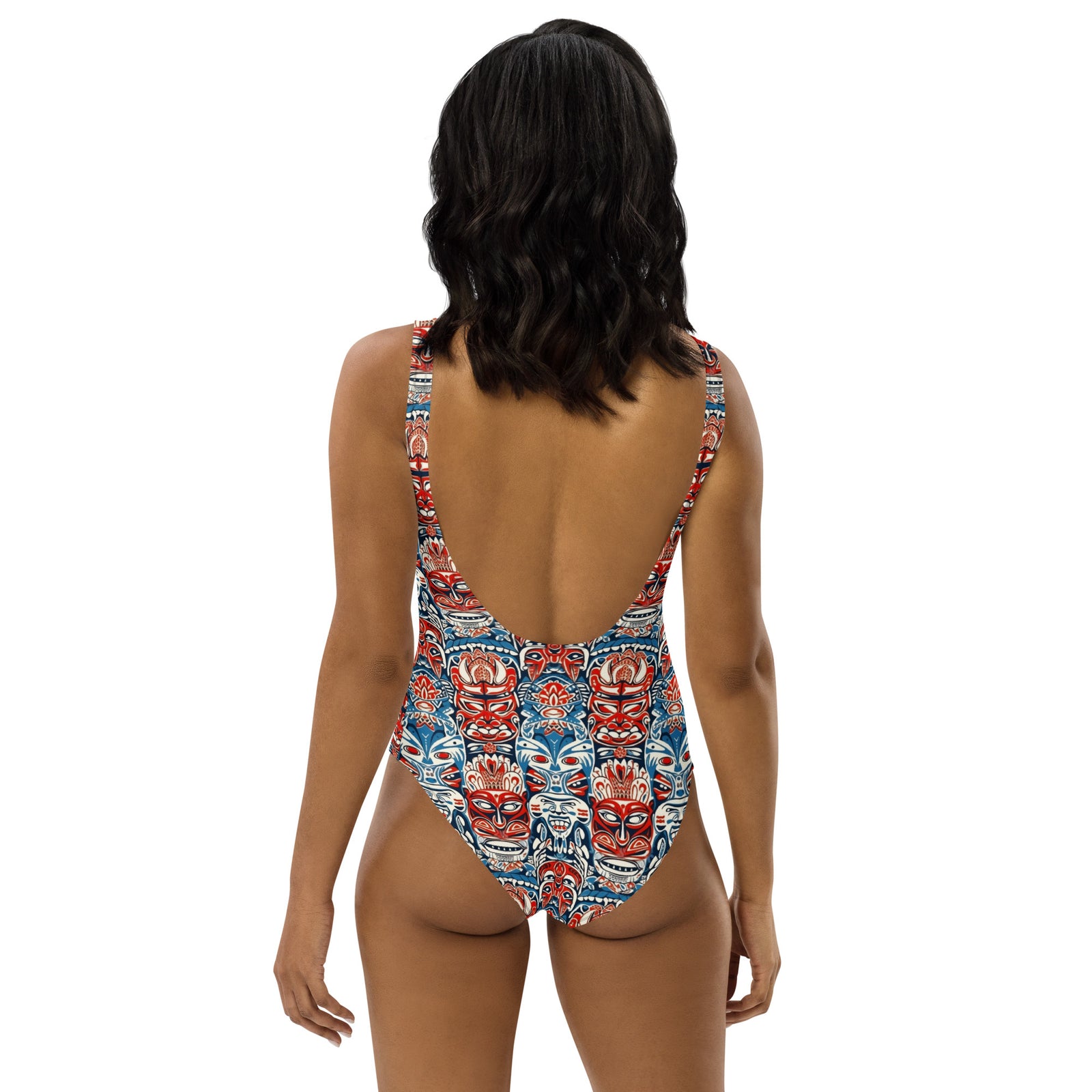 Freaky Deaky Tiki Hawaiian One-Piece Swimsuit