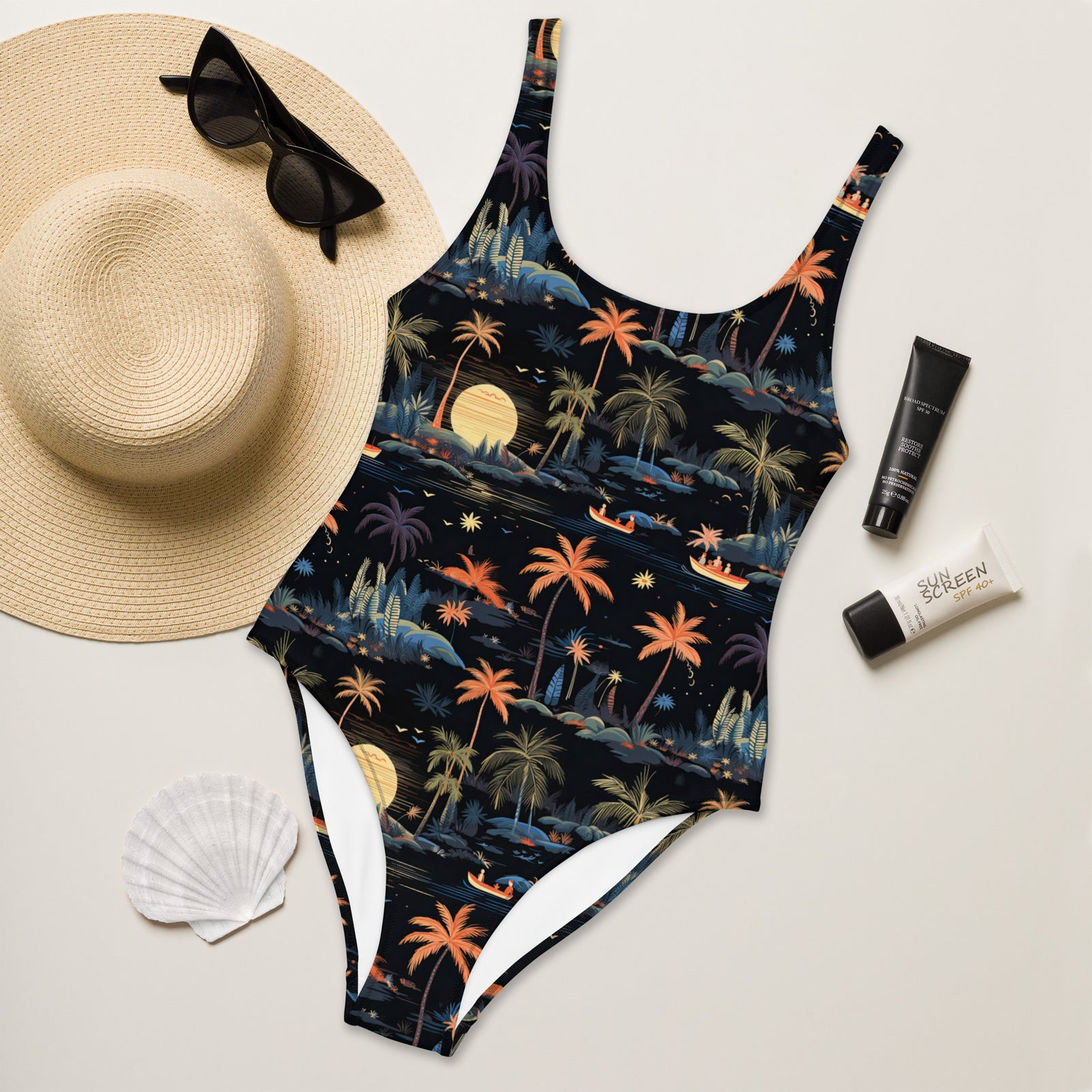 Polynesian Midnight One-Piece Swimsuit
