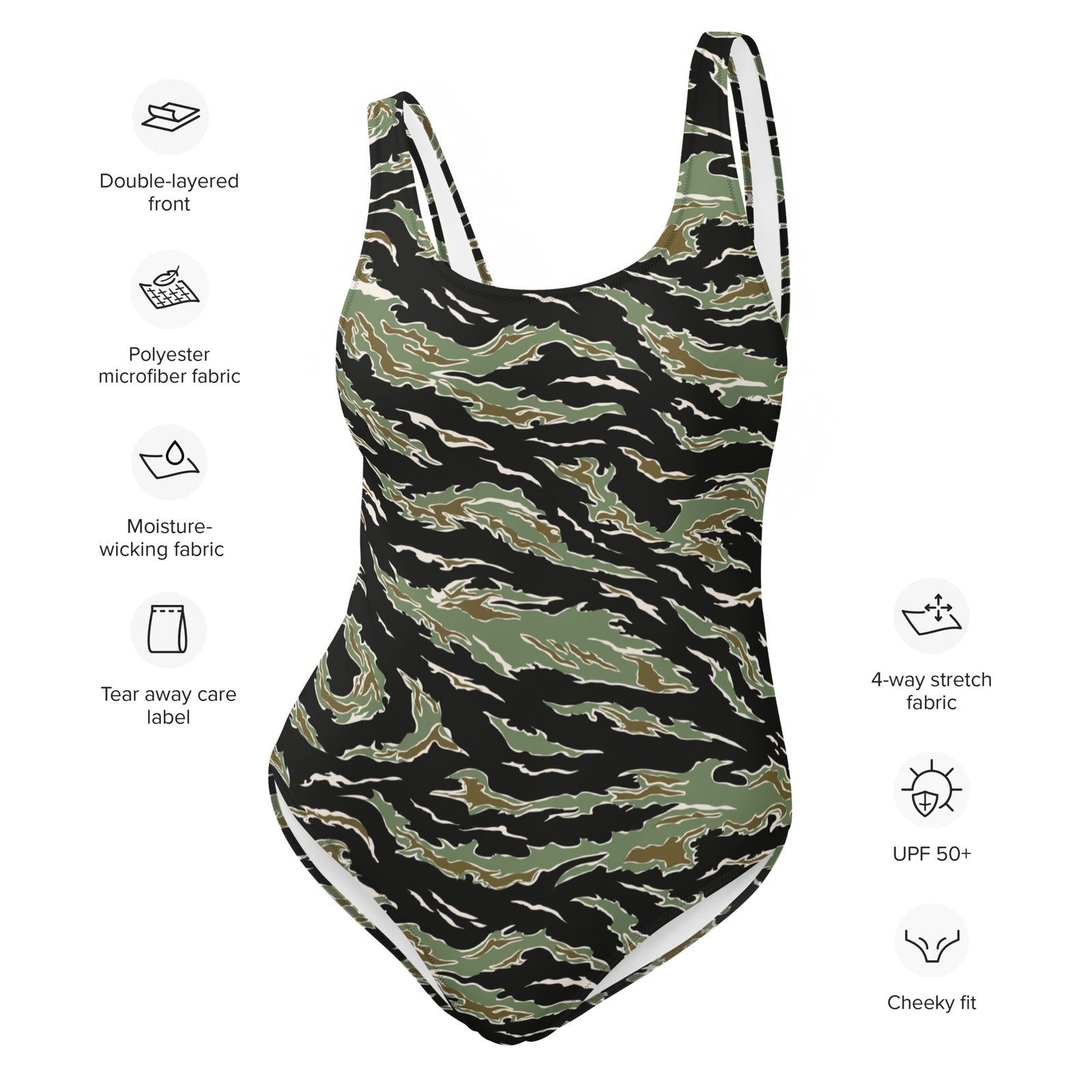Tiger Stripe Camo One-Piece Swimsuit