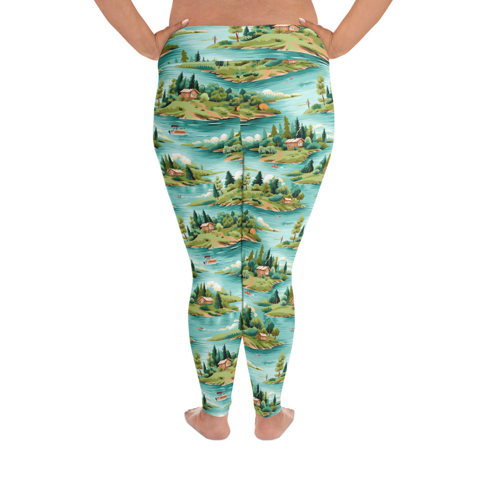 Up North All-Over Print Plus Size Leggings