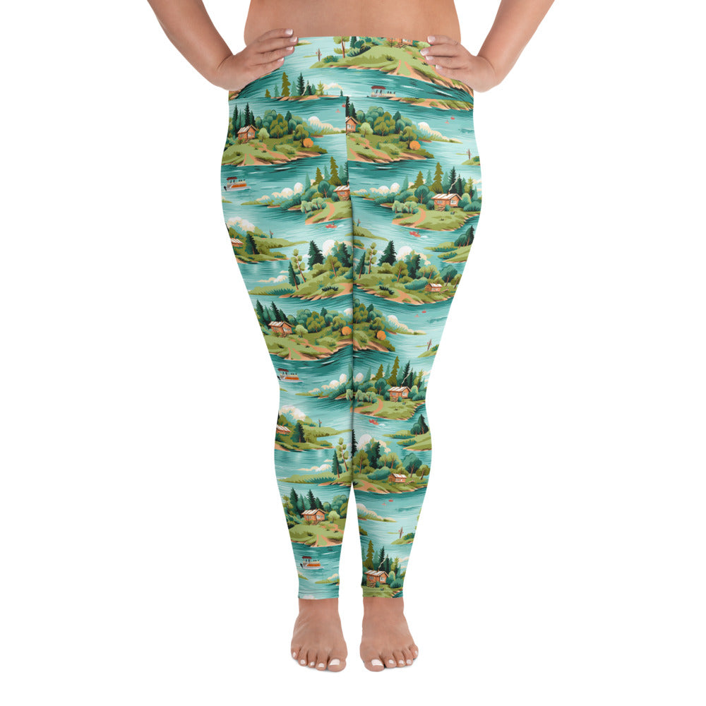 Up North All-Over Print Plus Size Leggings