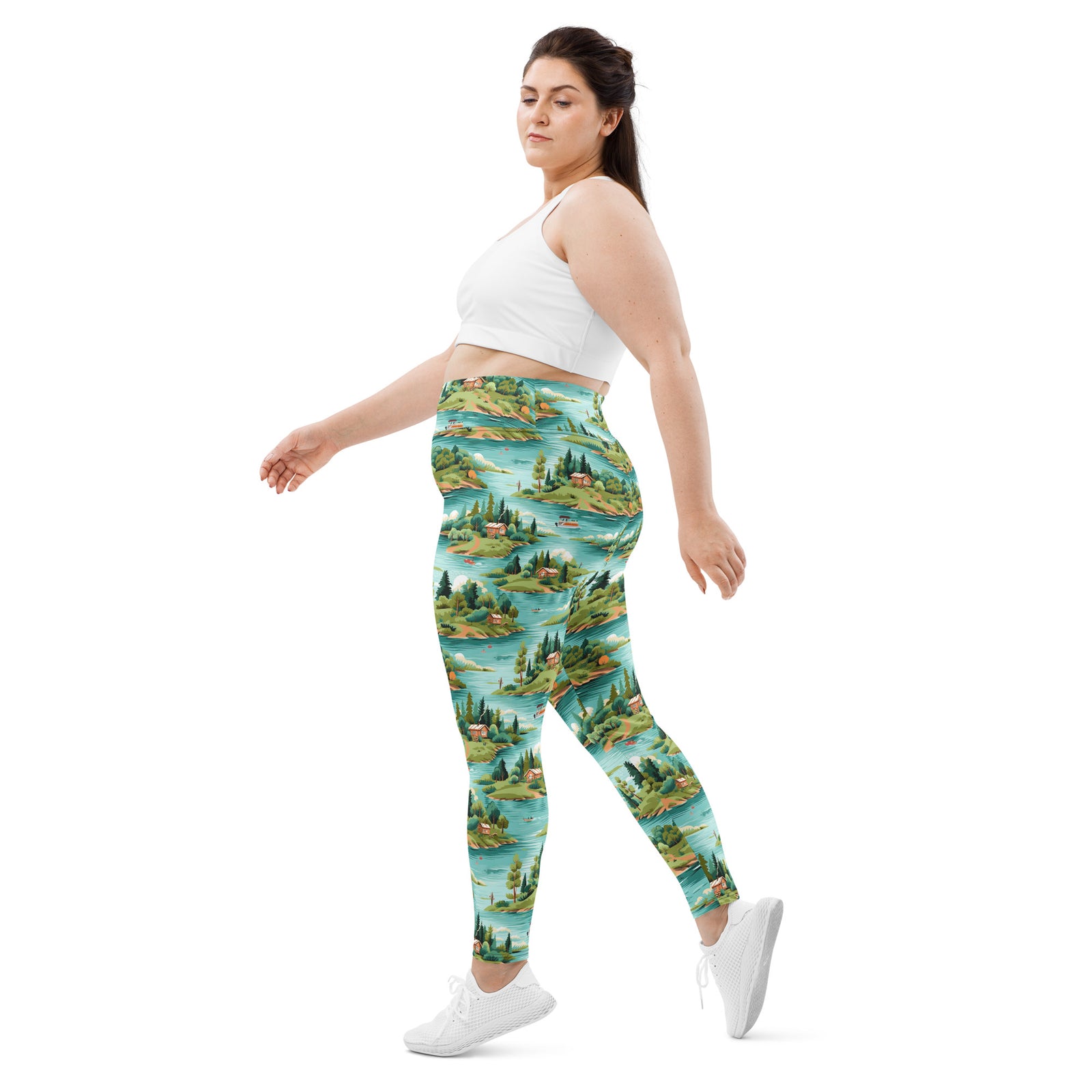 Up North All-Over Print Plus Size Leggings