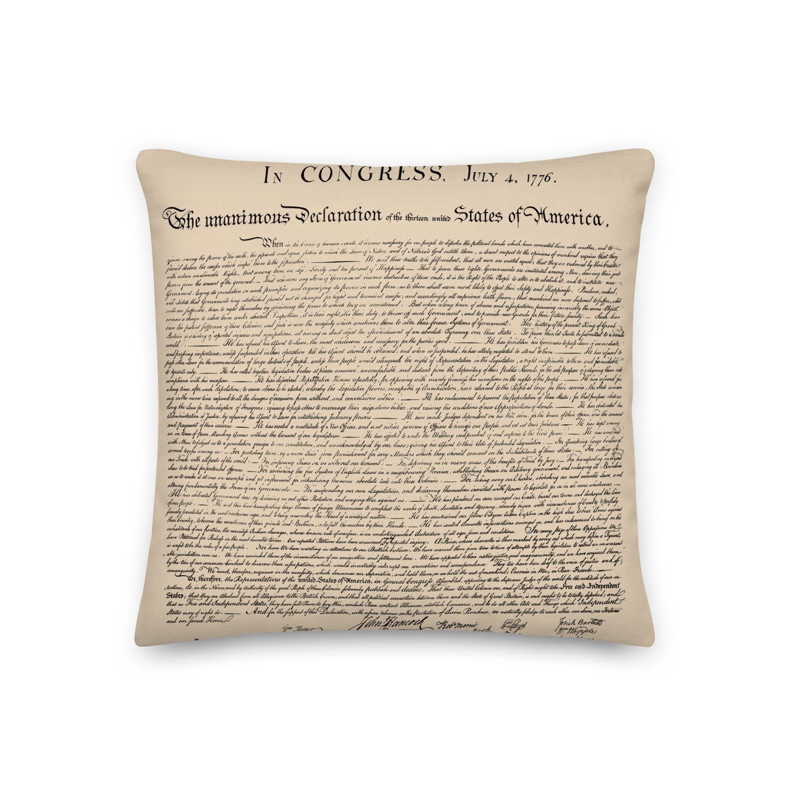 Declaration of Independence Throw Pillow