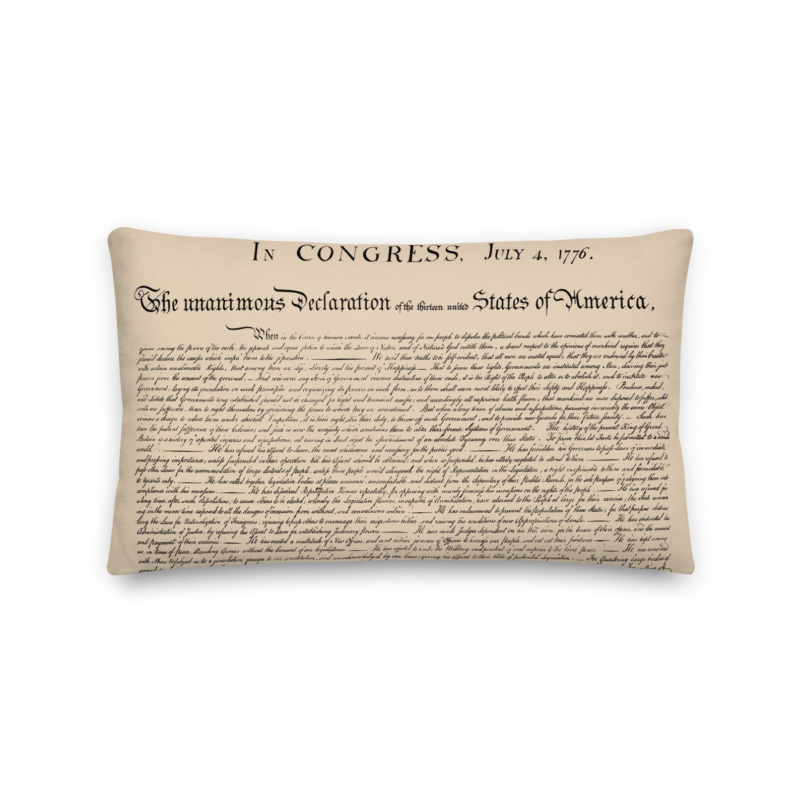 Declaration of Independence Throw Pillow
