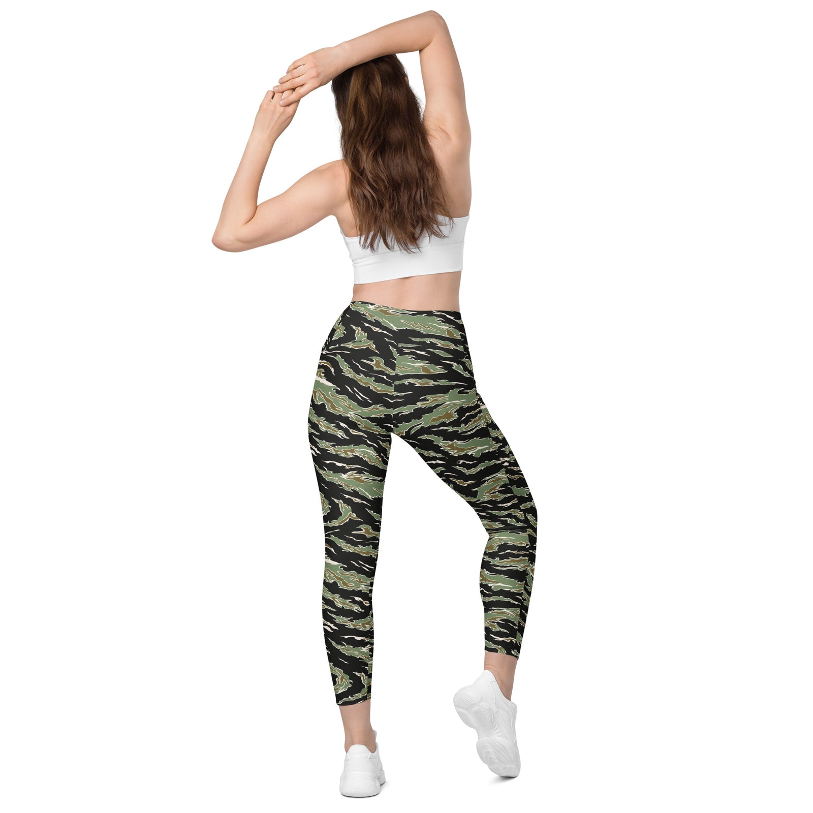 Tiger Stripe Camo Leggings with Pockets