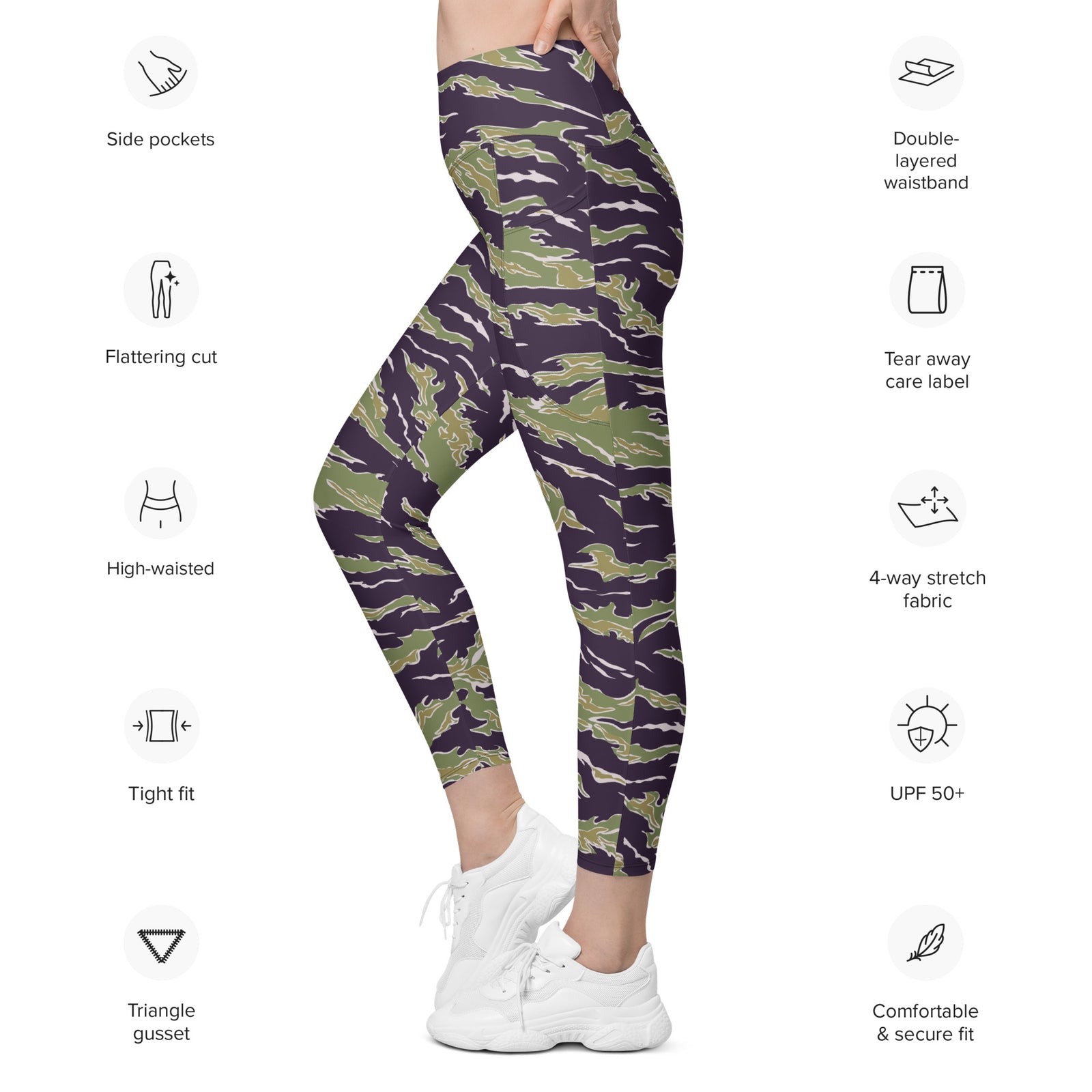 Jungle Tiger Stripe Pocket Leggings