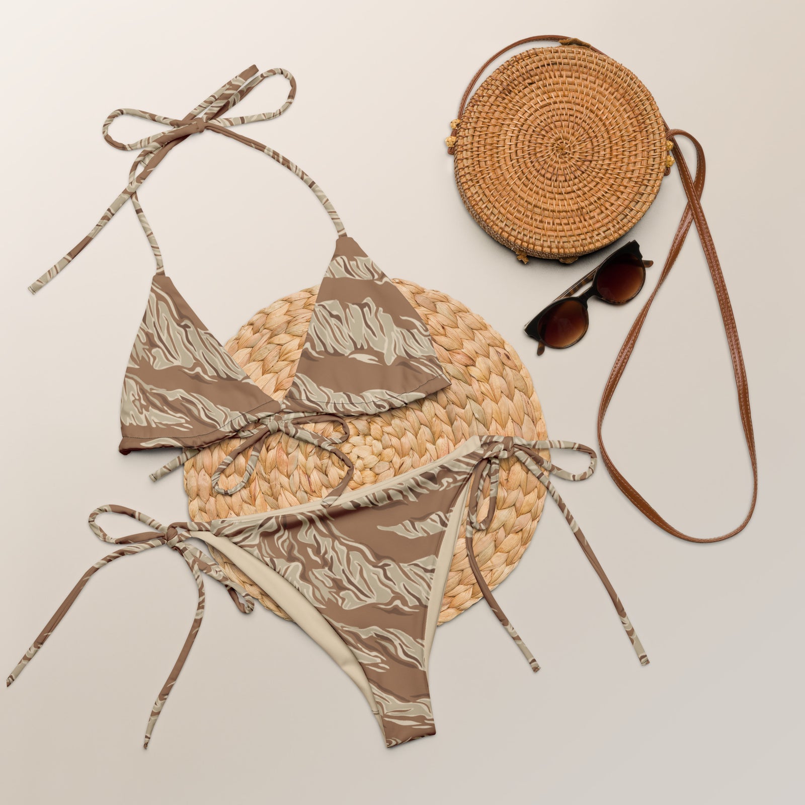 Desert Tiger Stripe String Bikini