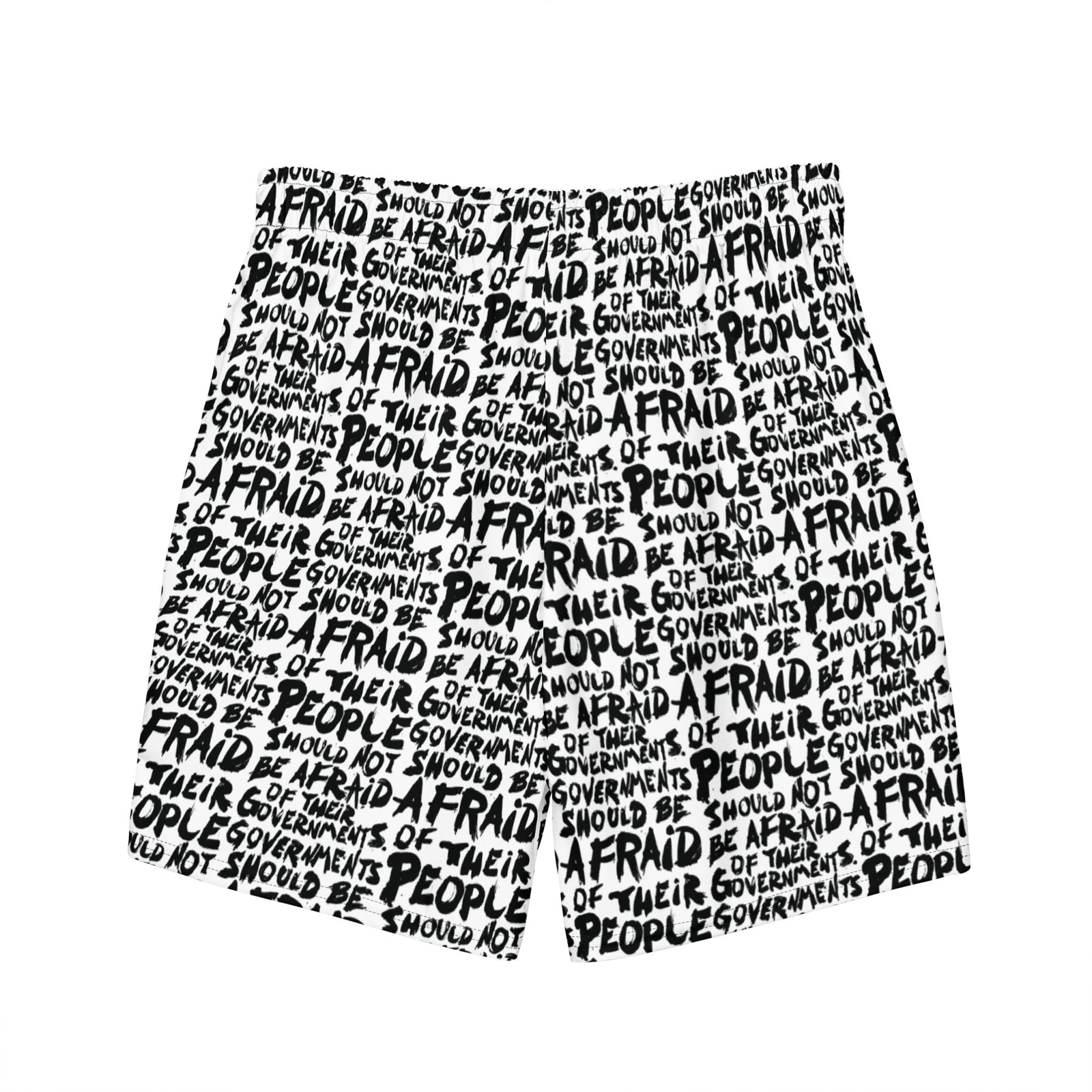 People Should Not Be Afraid of Their Governments Jefferson Quote Men's Swim Trunks
