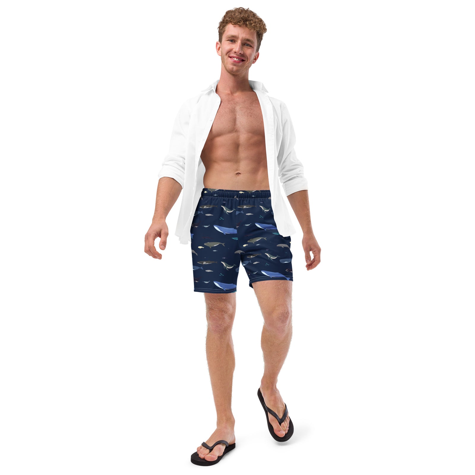 Whales Men's Swim Trunks