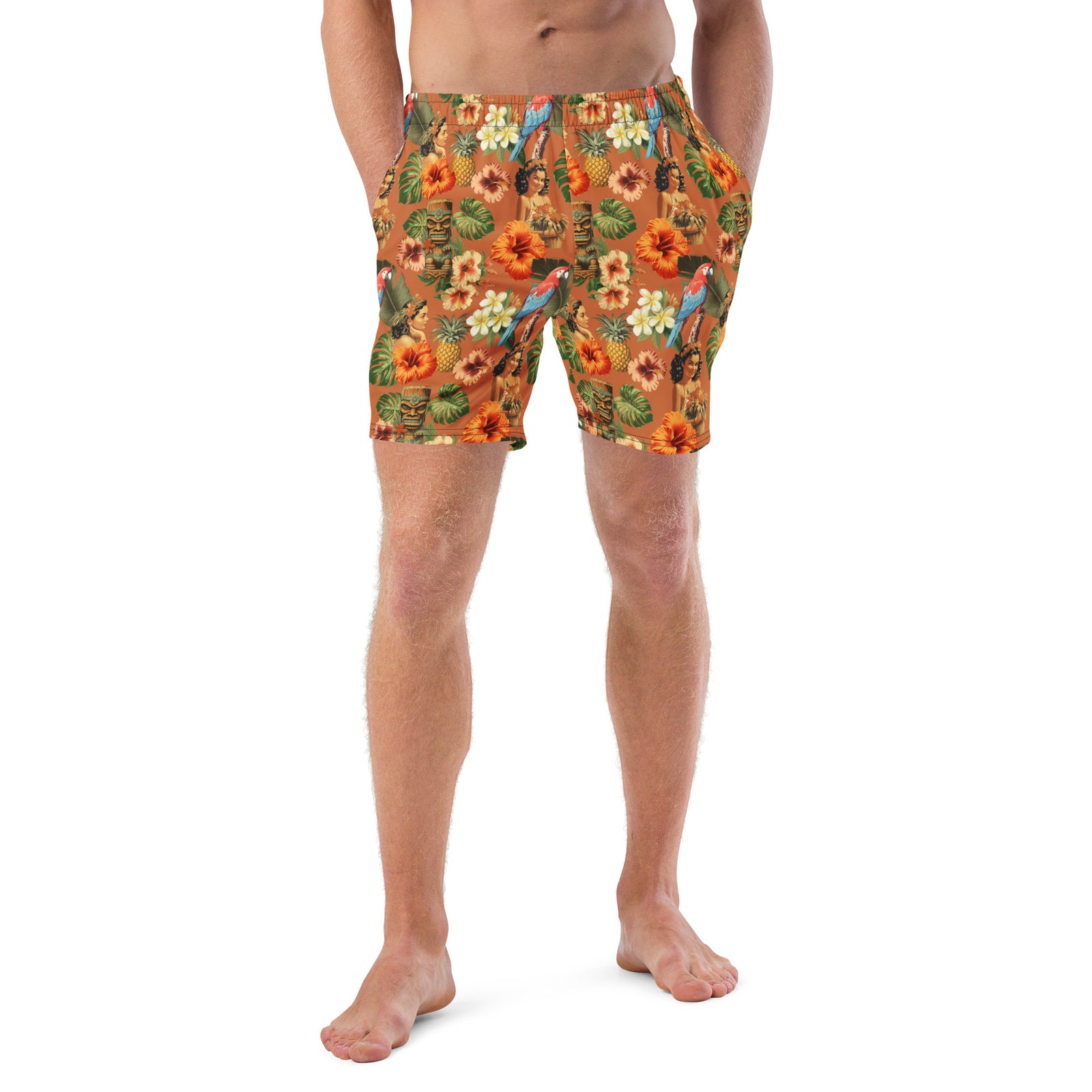 Palm Tree of Liberty Men's Swim Trunks