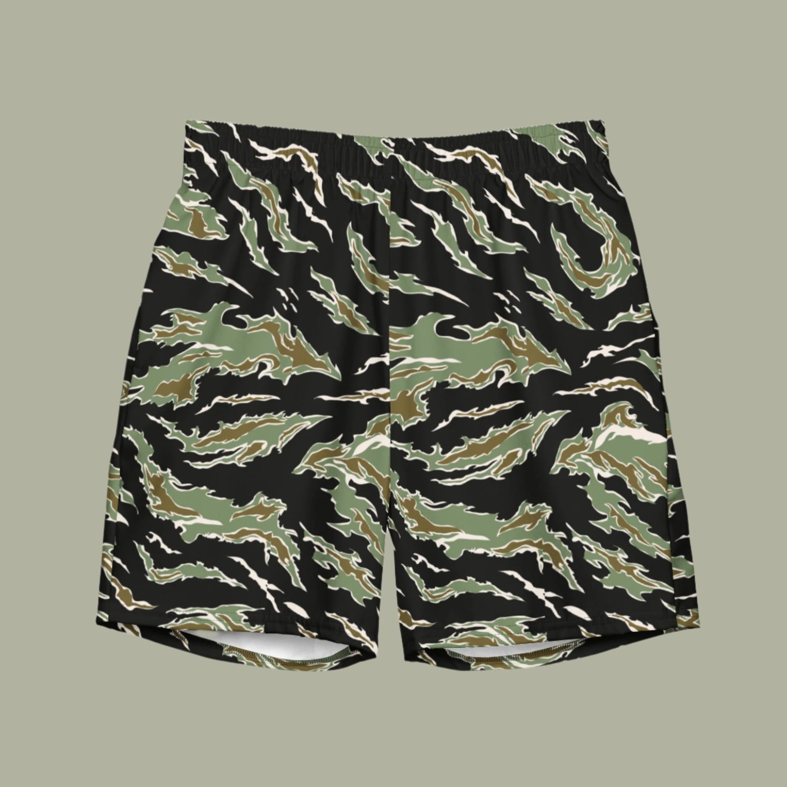 Tiger Stripe Camo Men's Swim Trunks