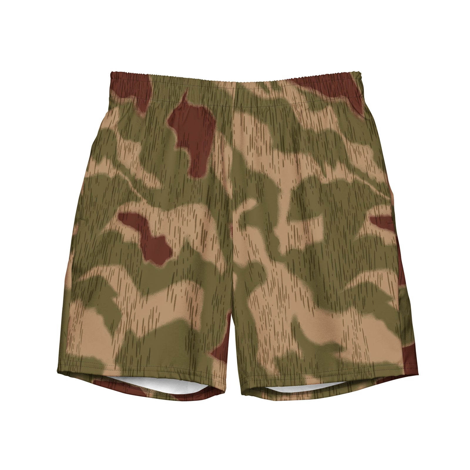 Camouflage shorts on a white background
