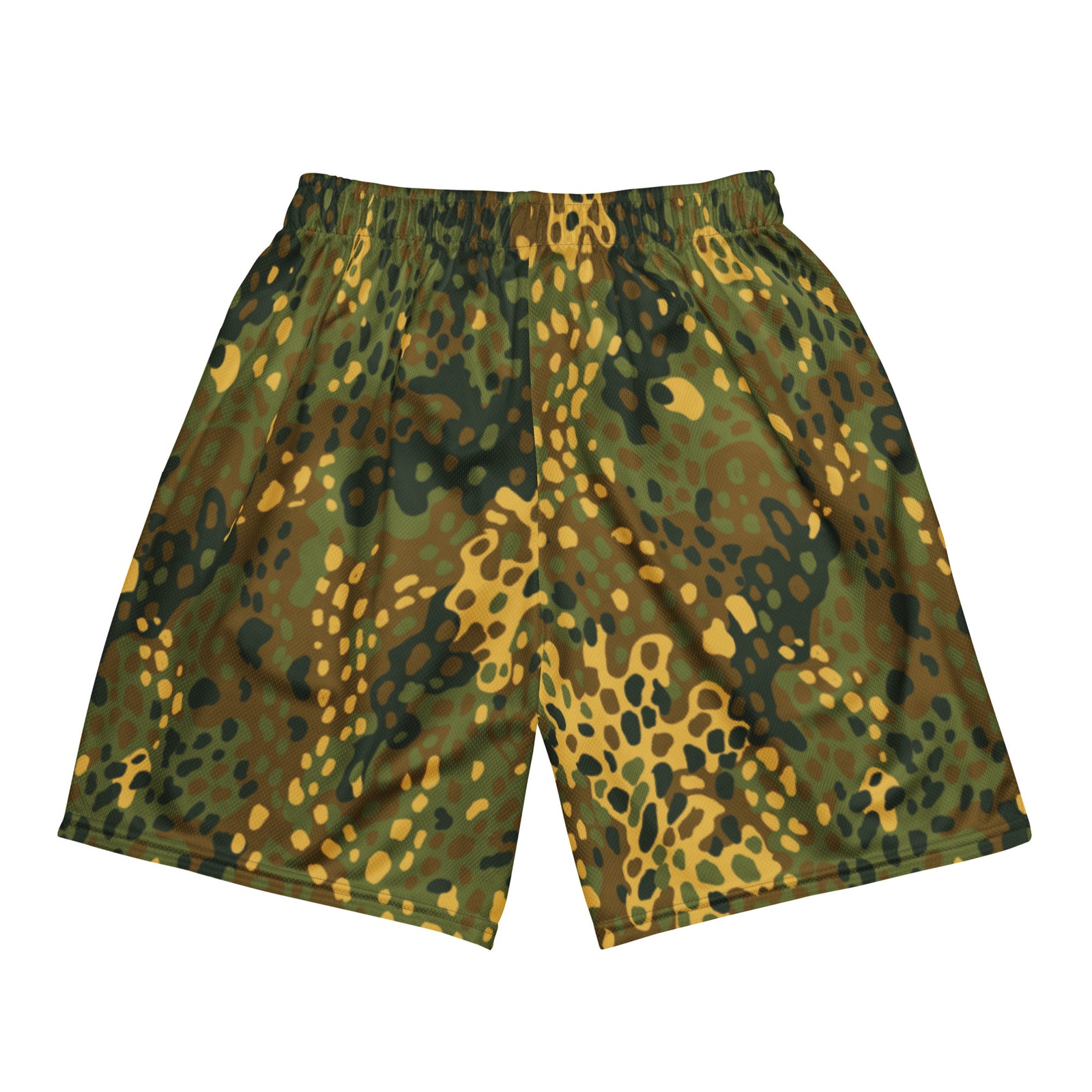 Camouflage shorts on a white background