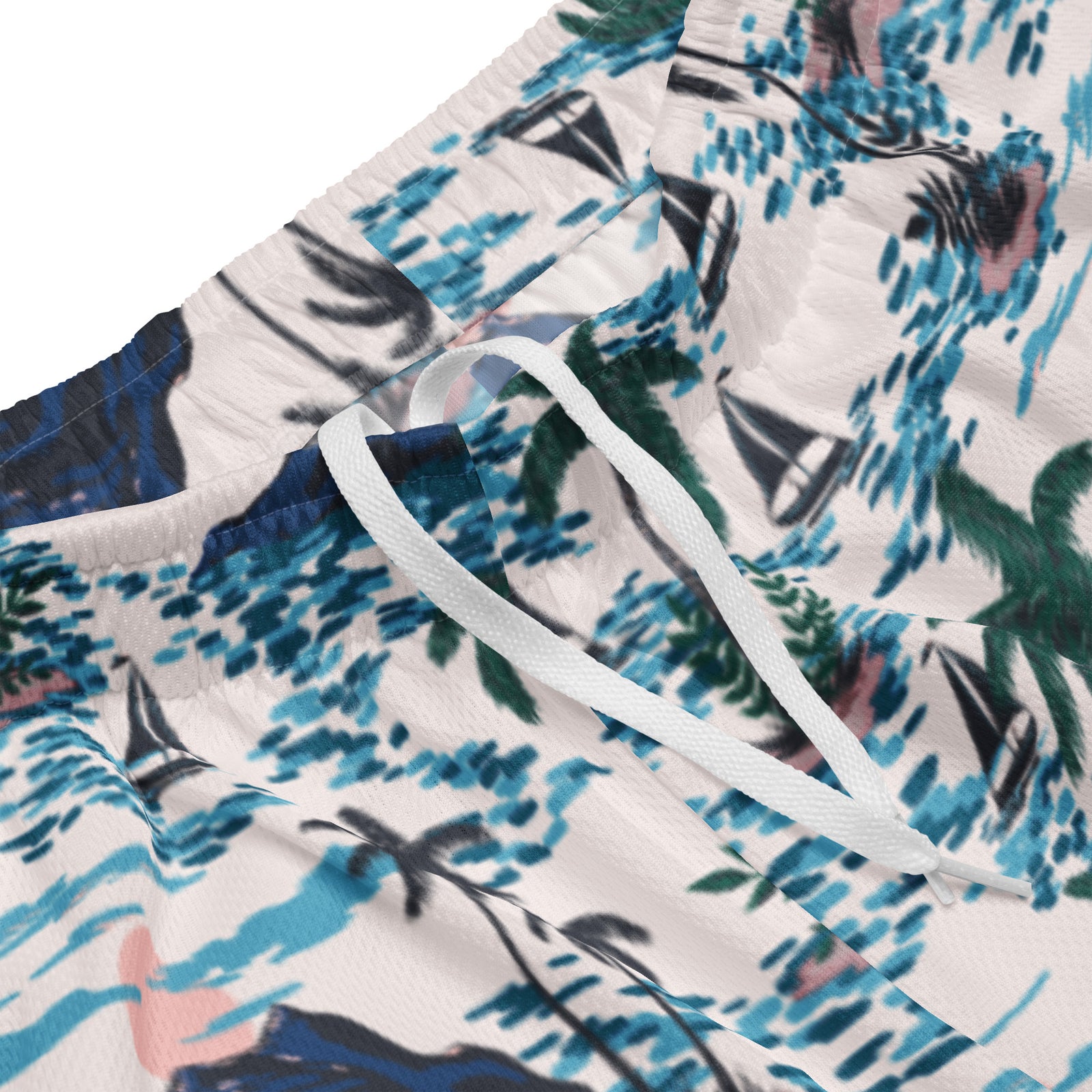 Midcentury Maniacs Hawaiian Mesh Athletic Shorts