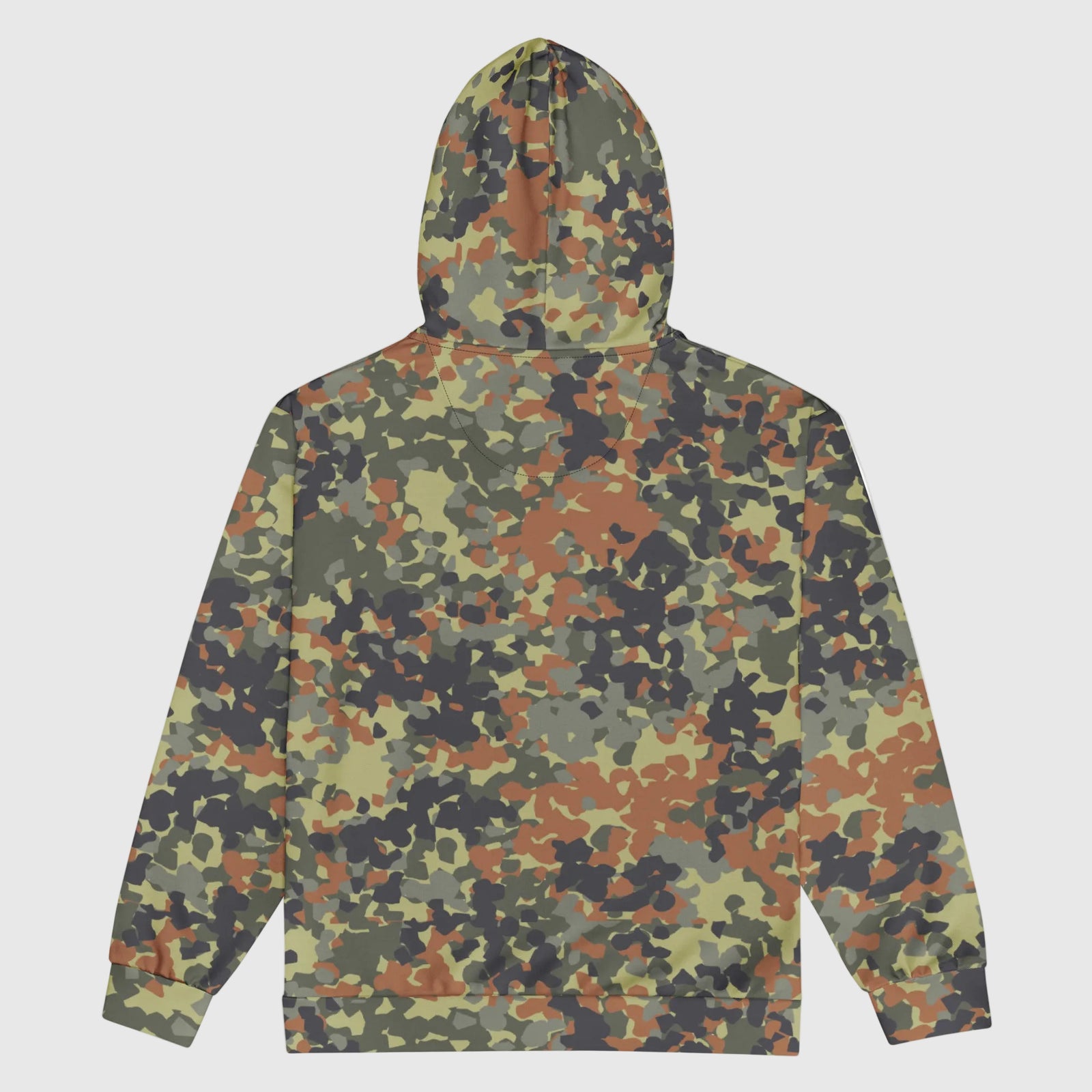 Flecktarn Reconnaissance five-color camo zip hoodie, full back product view