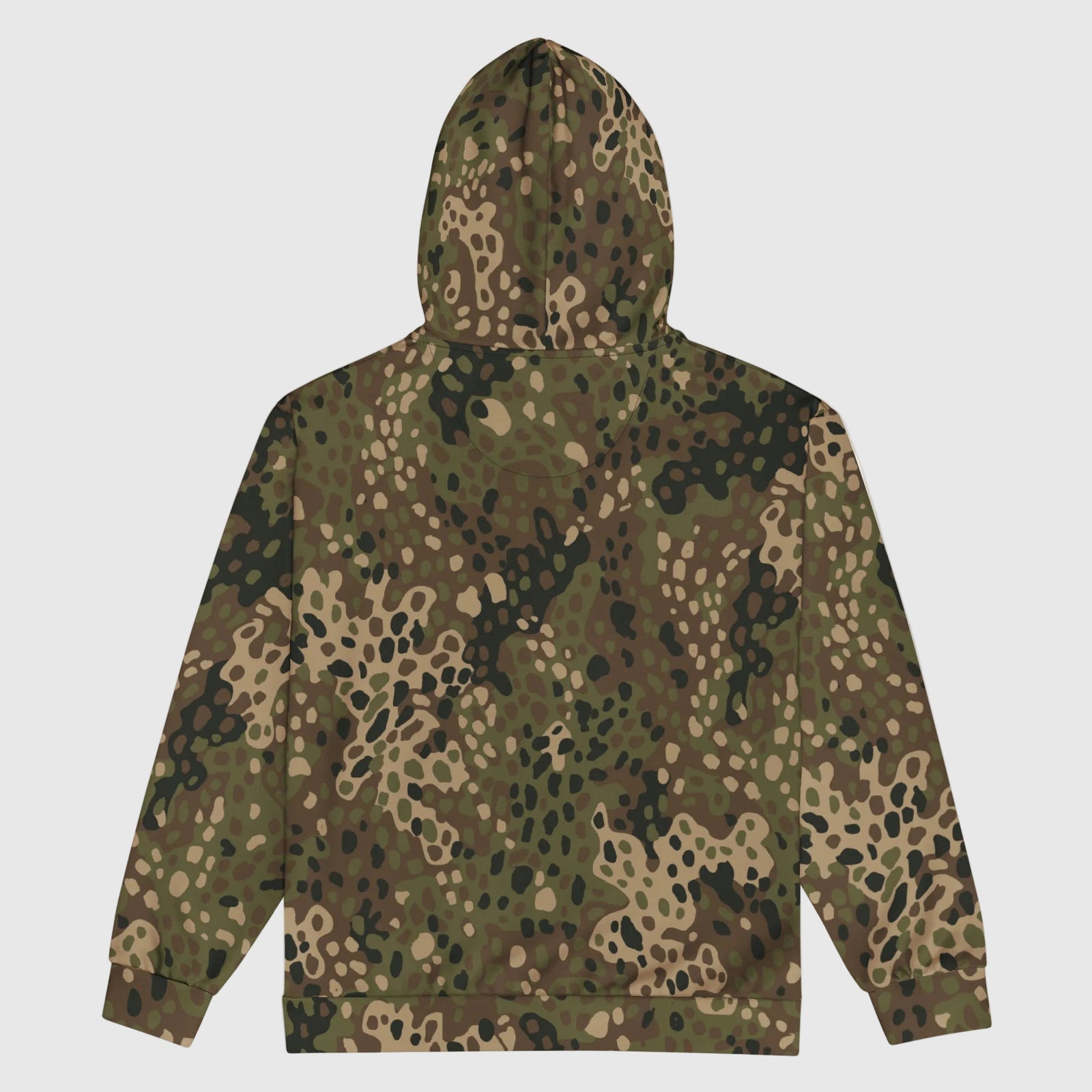 Erbsenmuster Pea Dot Field Green camo zip hoodie, full back product view