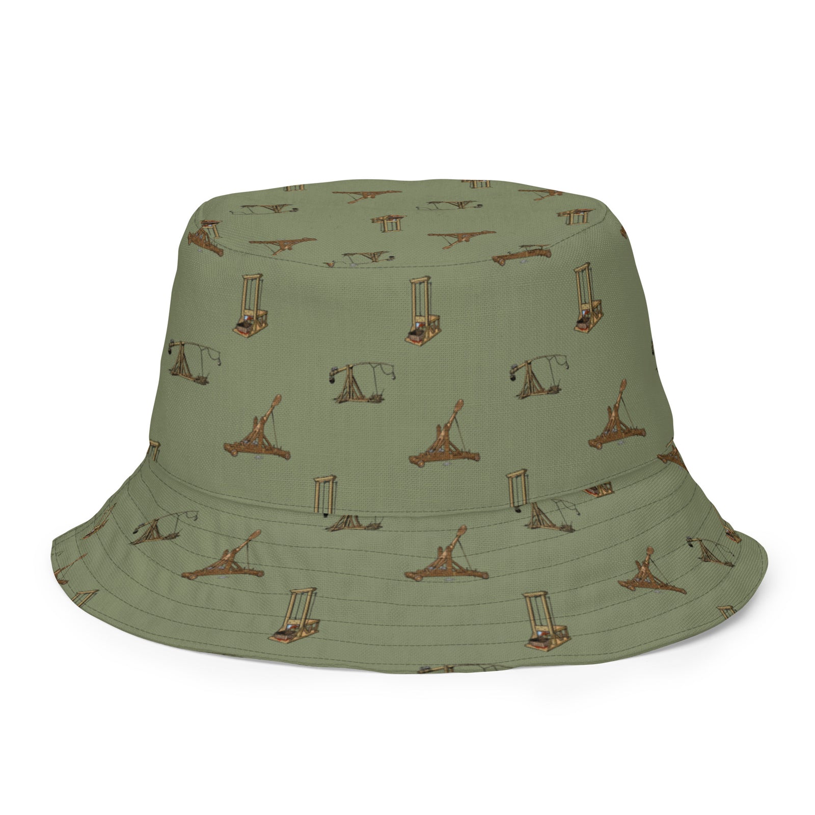 Catapults Trebuchets and Guillotines Liberty Maniacs Reversible bucket hat