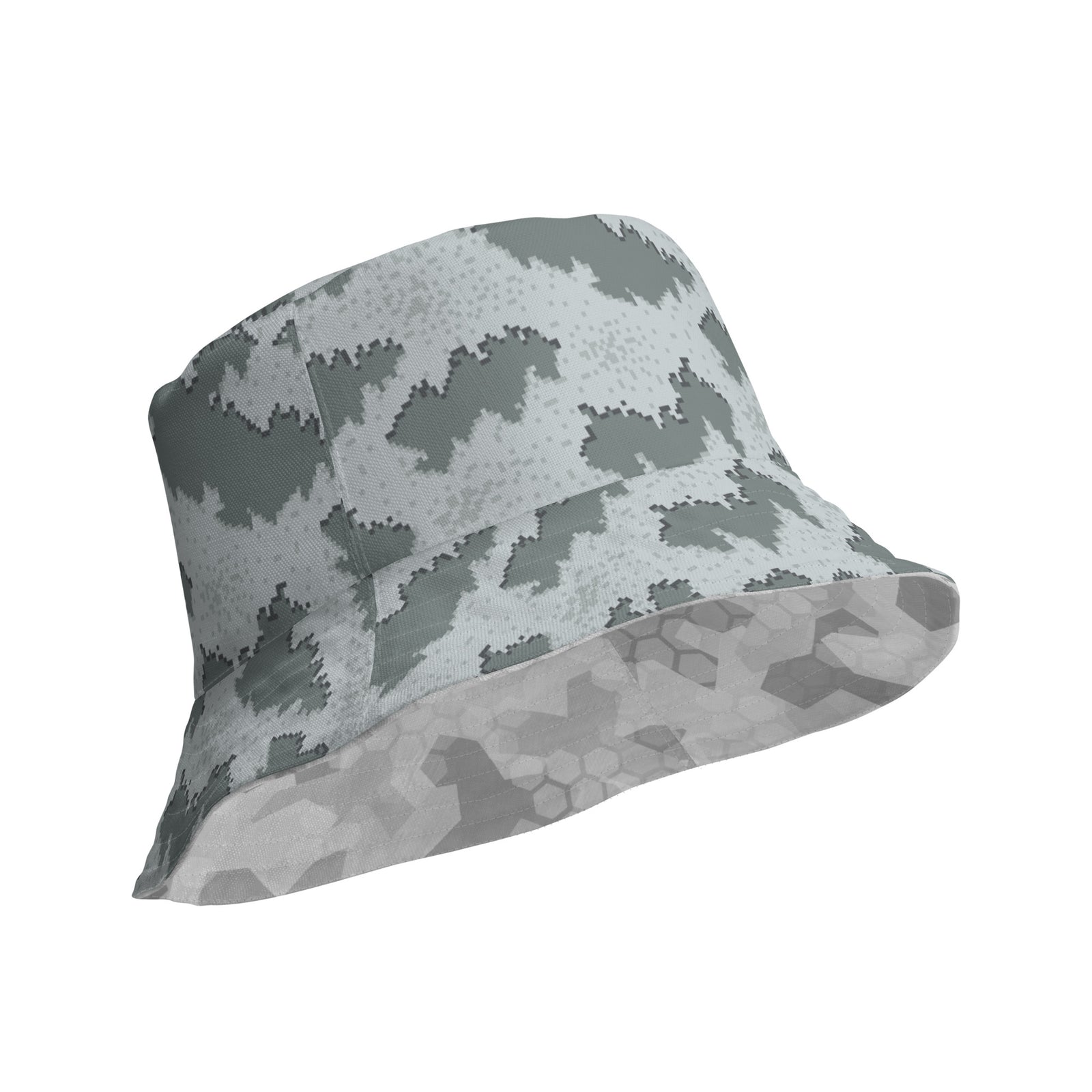 Arctic Shatter Winter Camo Reversible Bucket Hat