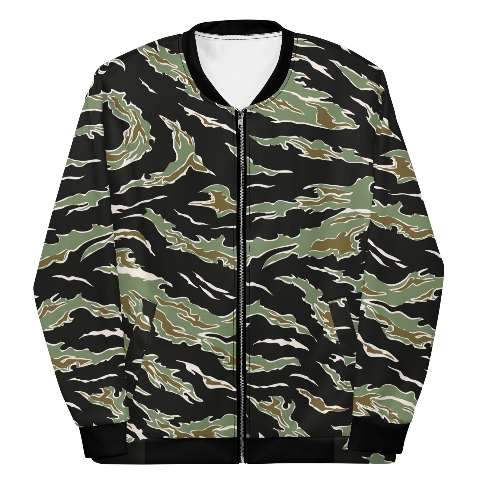 Tiger Stripes Jungle Camp Unisex Bomber Jacket