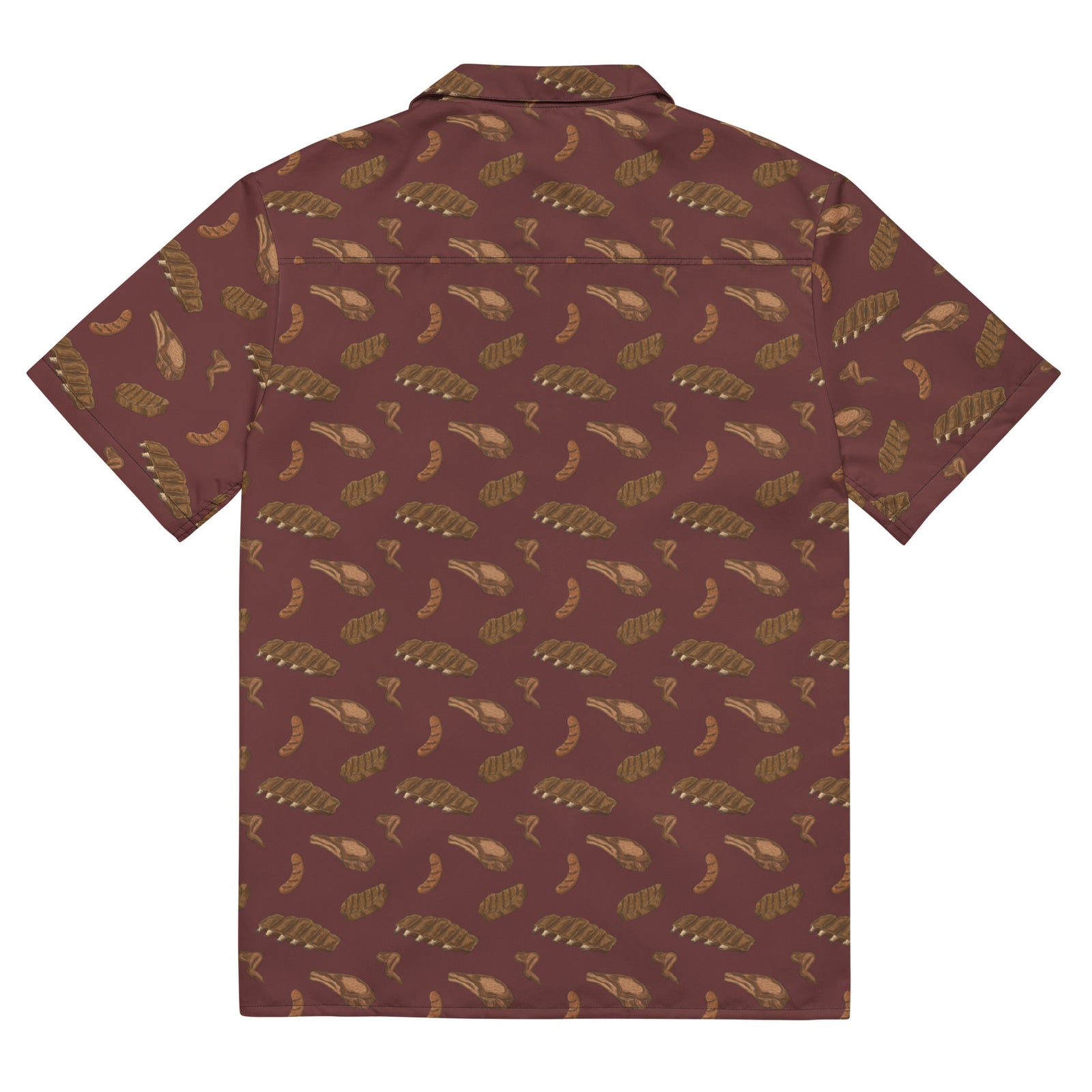 Carnivora Meat Pattern Button-Up Shirt