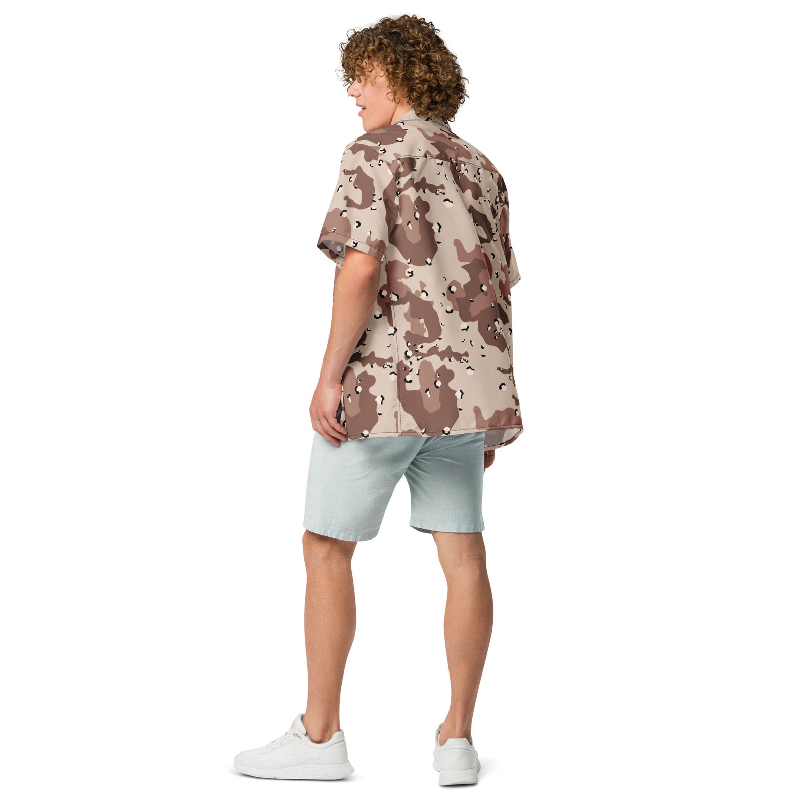 Desert Camouflage Pattern Button-Up Shirt