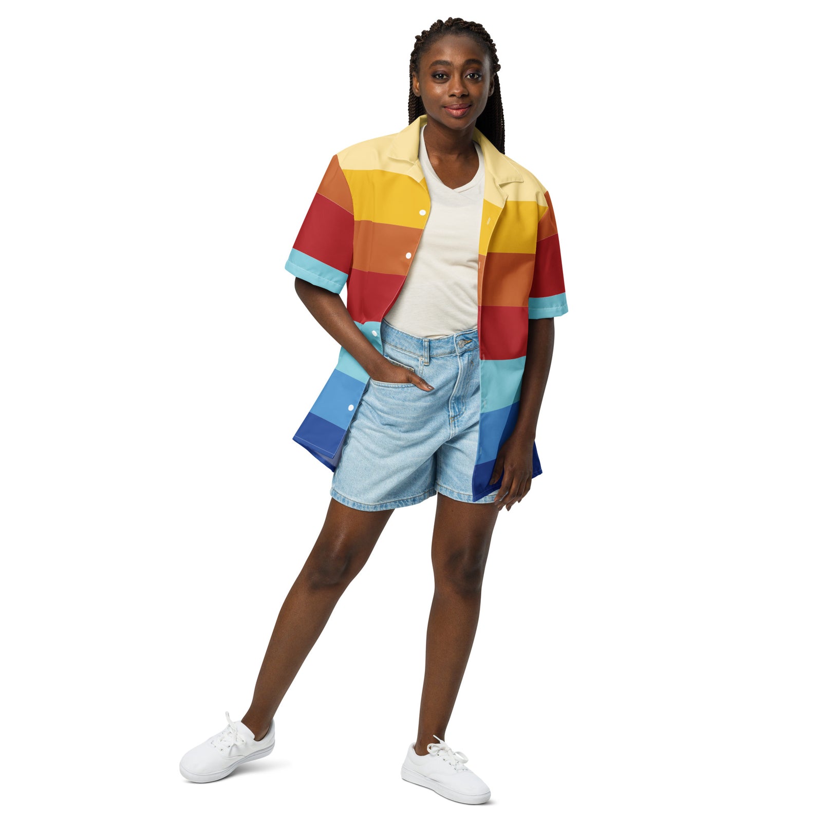 Tequila Sunrise Spectrum Button-Up Shirt