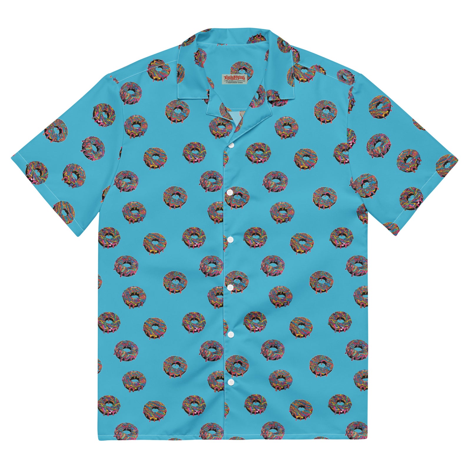 Psychedelic Donut Button Up Shirt