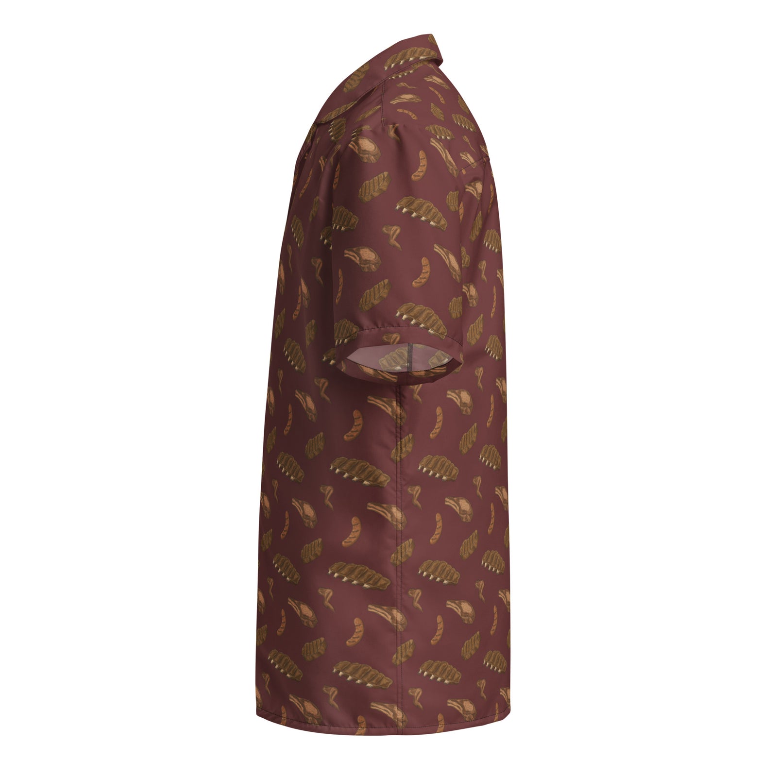 Carnivora Meat Pattern Button-Up Shirt