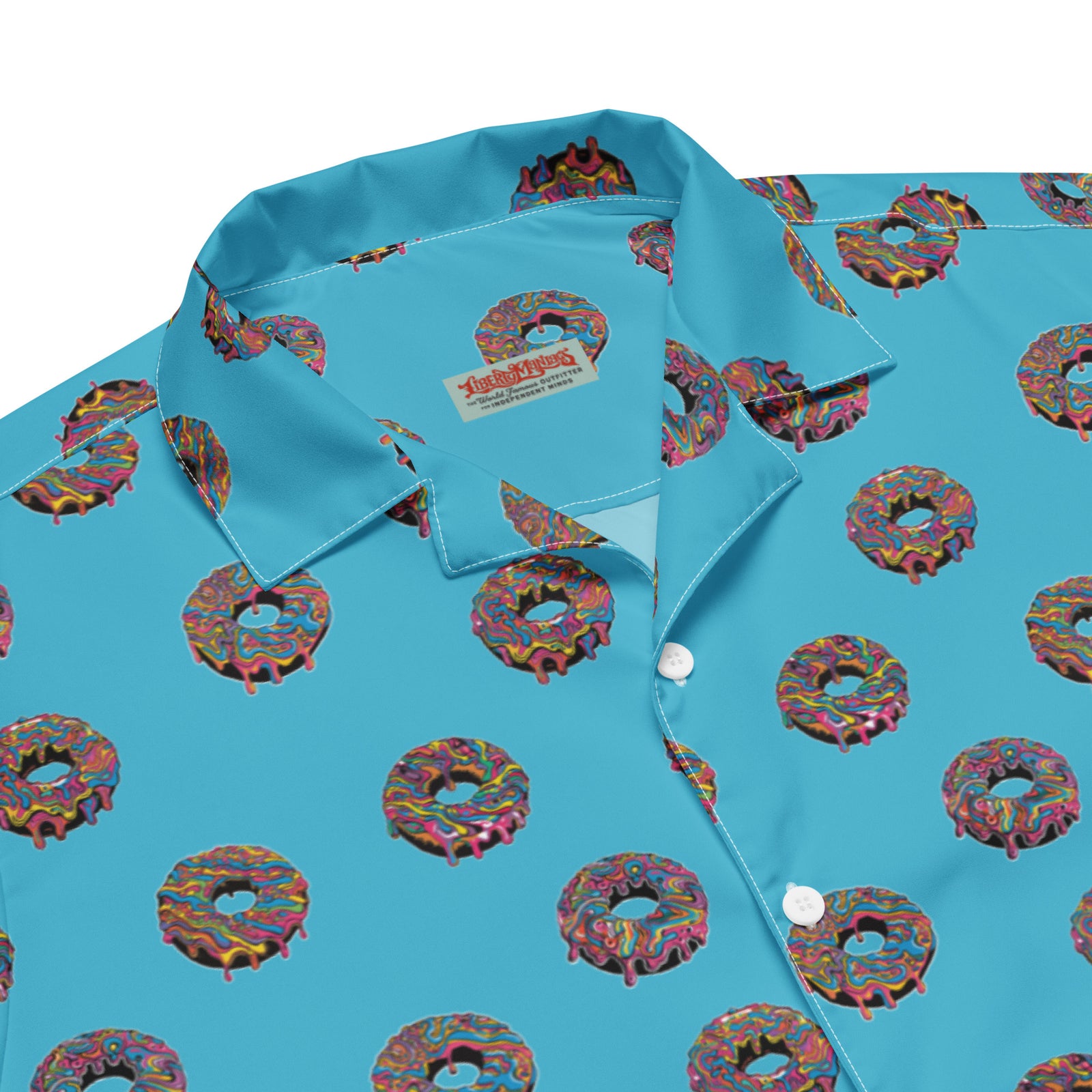 Psychedelic Donut Button Up Shirt
