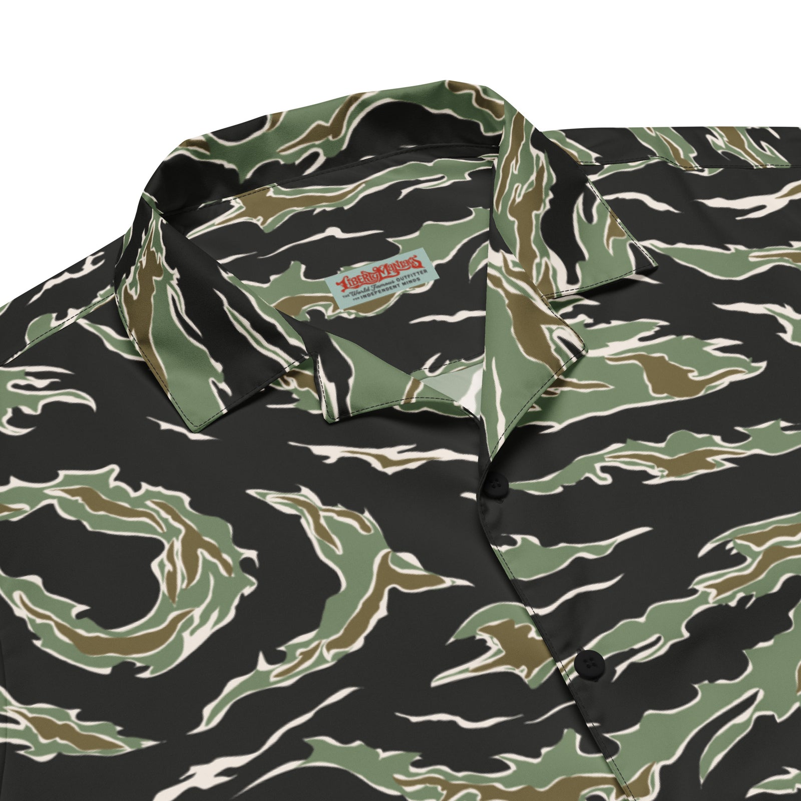 Tiger Stripe Hawaiian Button-Up Shirt