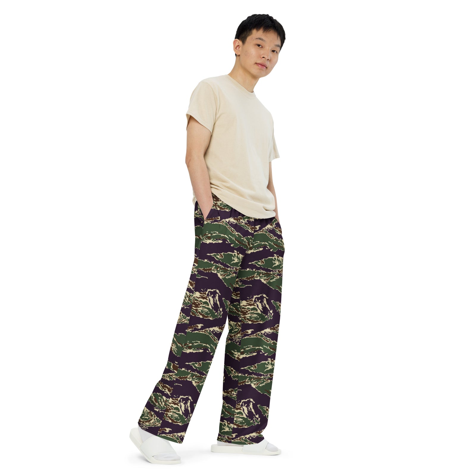 Taiwan Marine Corps Digital Tiger Stripe CamoWide-leg Pants