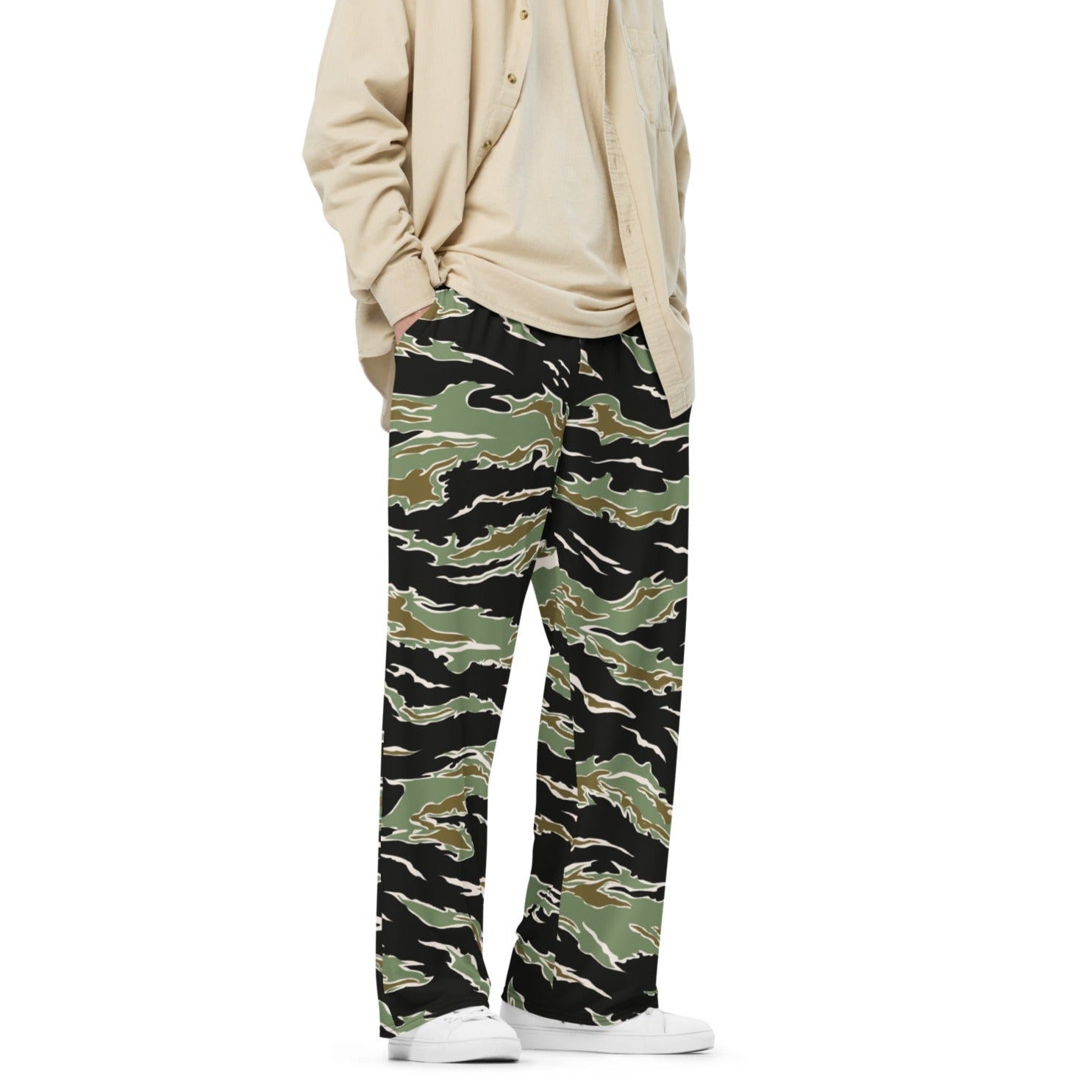 Tiger Stripe Camo Wide-leg Pants